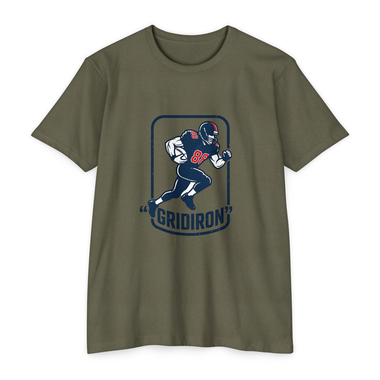 Gridiron Football Player T-Shirt — Retro Helmet Design