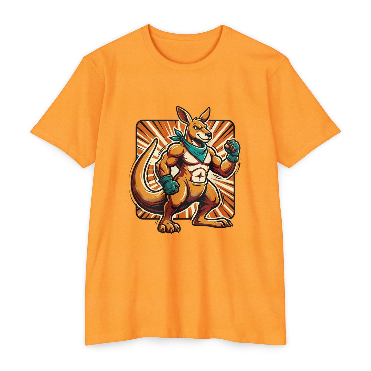 Camiseta con gráfico de canguro boxeador – Camiseta retro con mascota de luchador