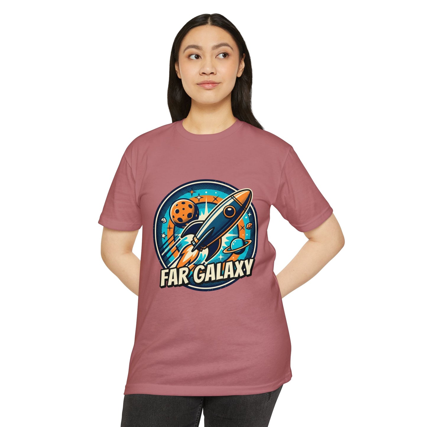 Retro Far Galaxy Rocket T-Shirt — Vintage Space Graphic Tee