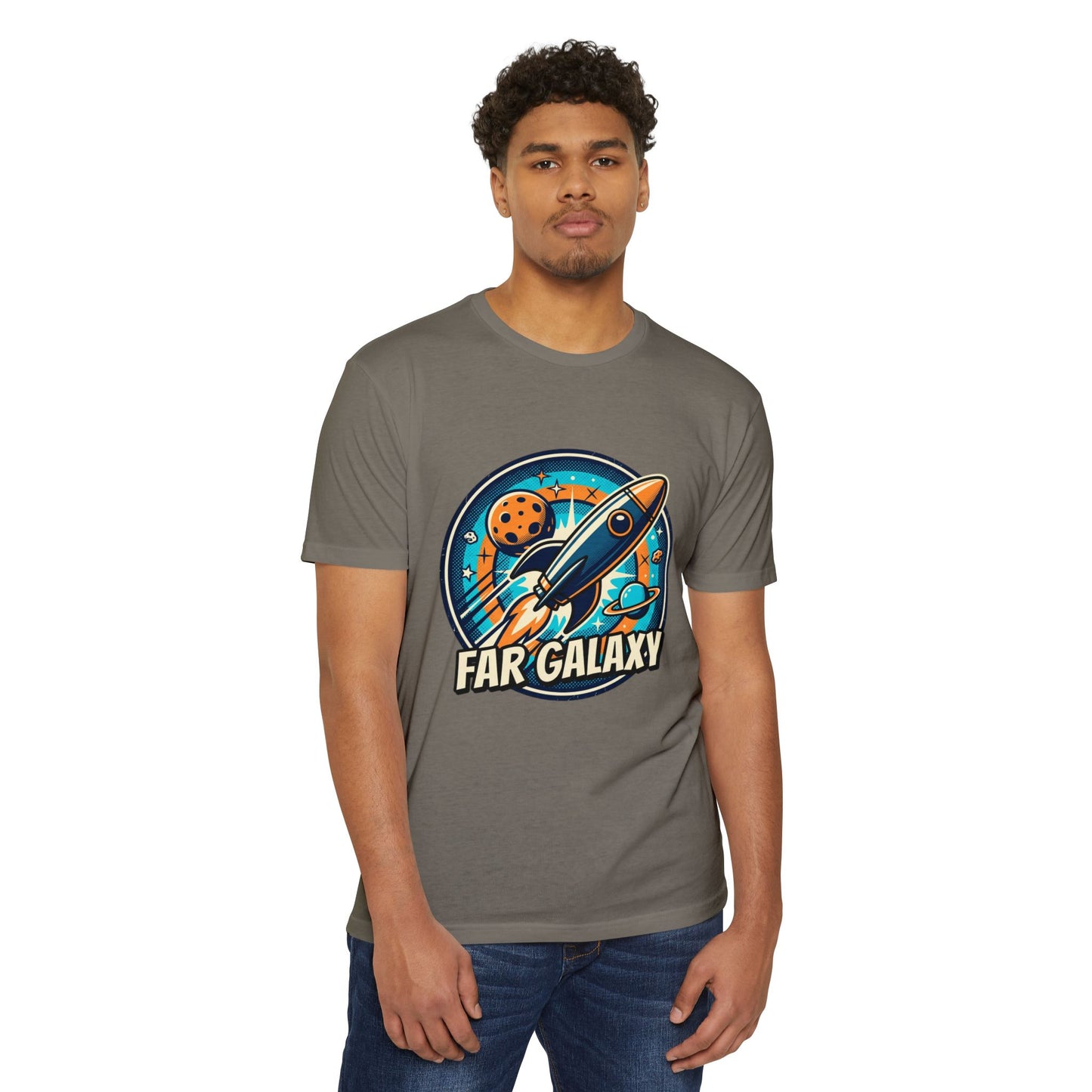 Retro Far Galaxy Rocket T-Shirt — Vintage Space Graphic Tee