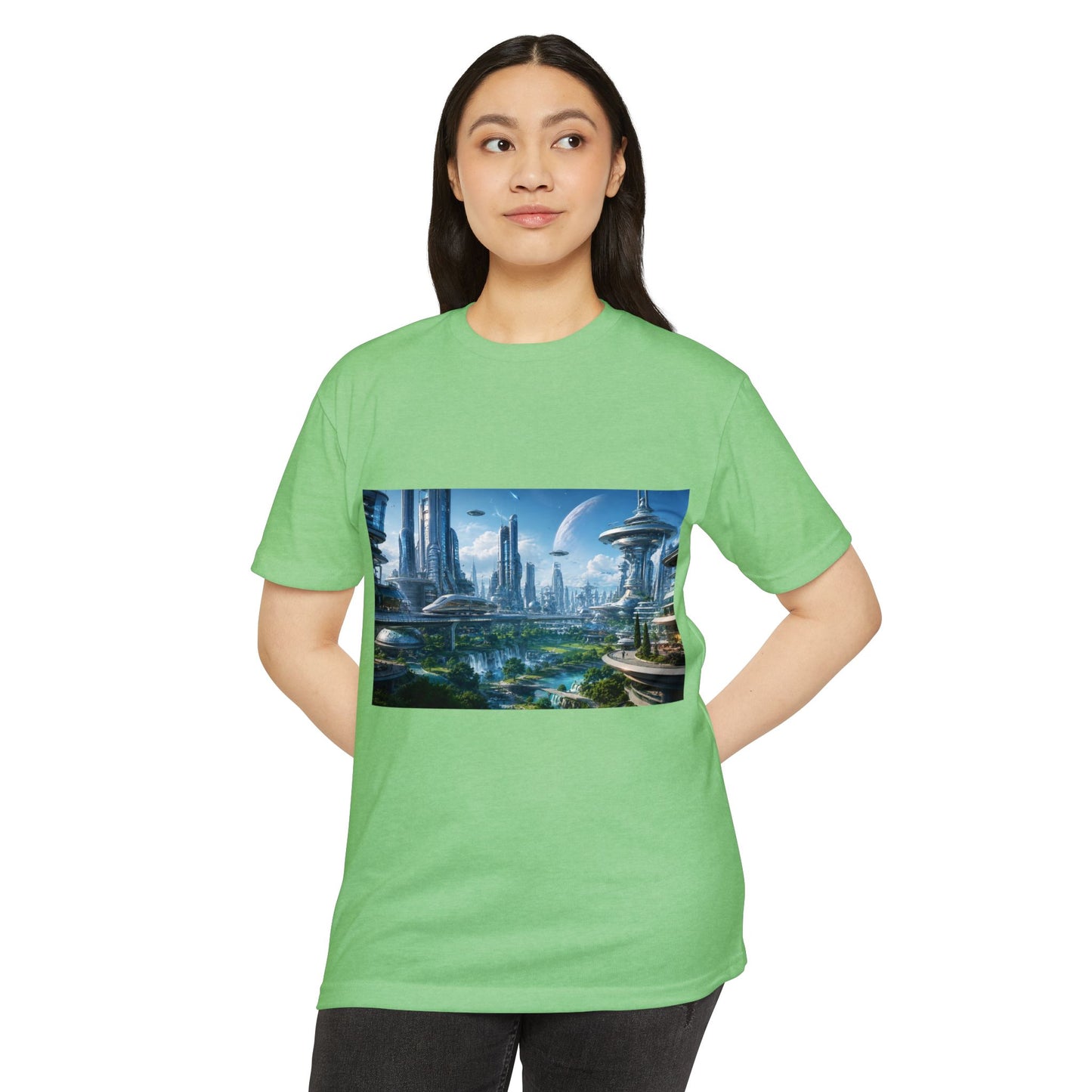 Futuristic Cityscape Sci‑Fi Skyline T-Shirt