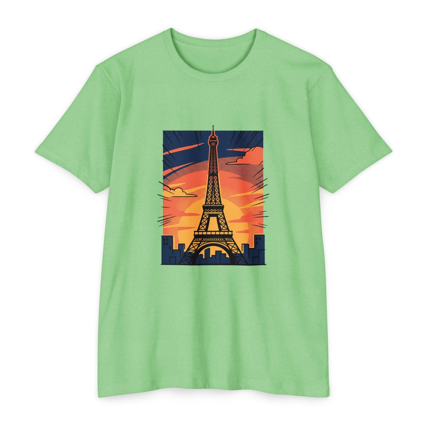 Vintage Paris Eiffel Tower Sunset T‑Shirt