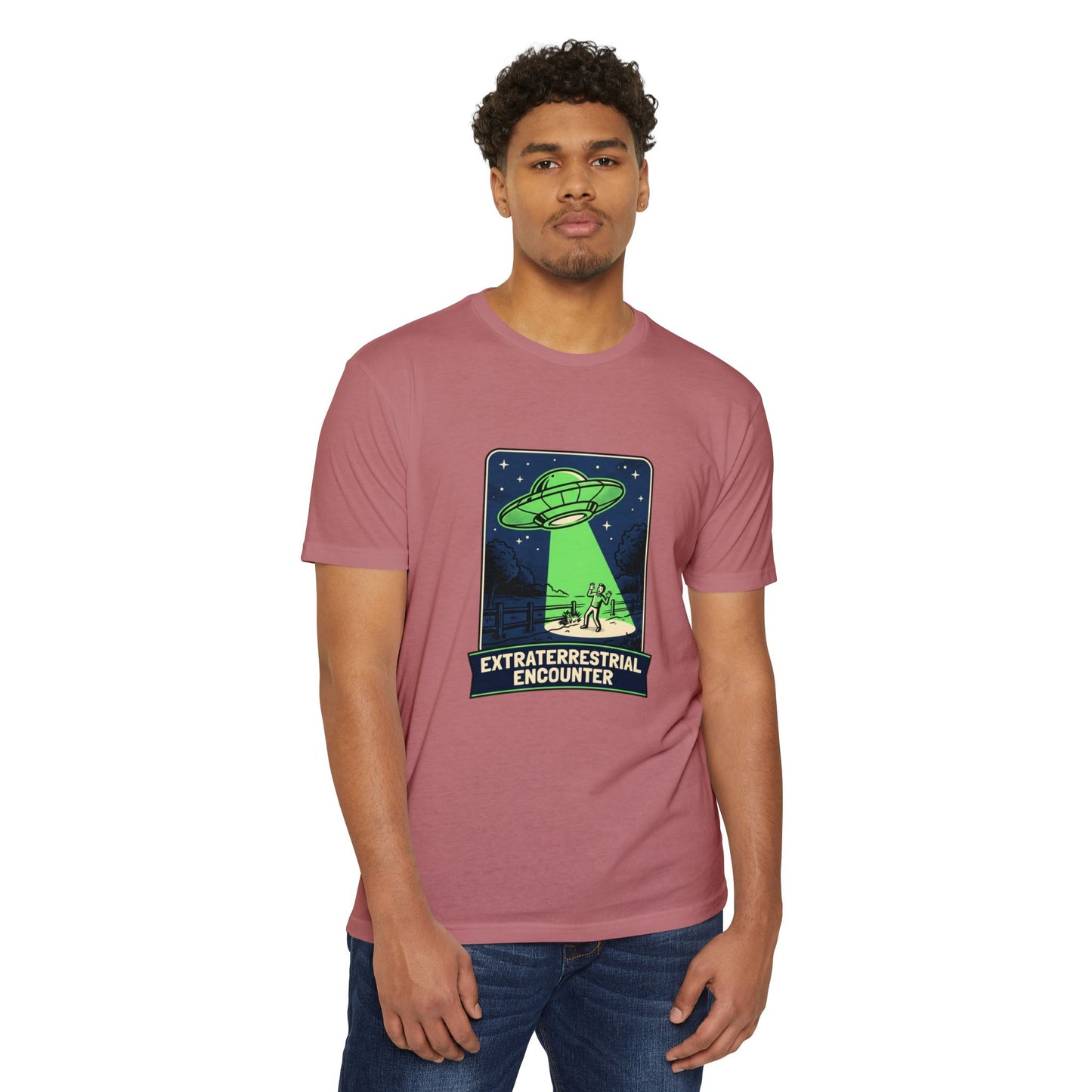 Alien Abduction T-Shirt — “Extraterrestrial Encounter” Vintage UFO Graphic