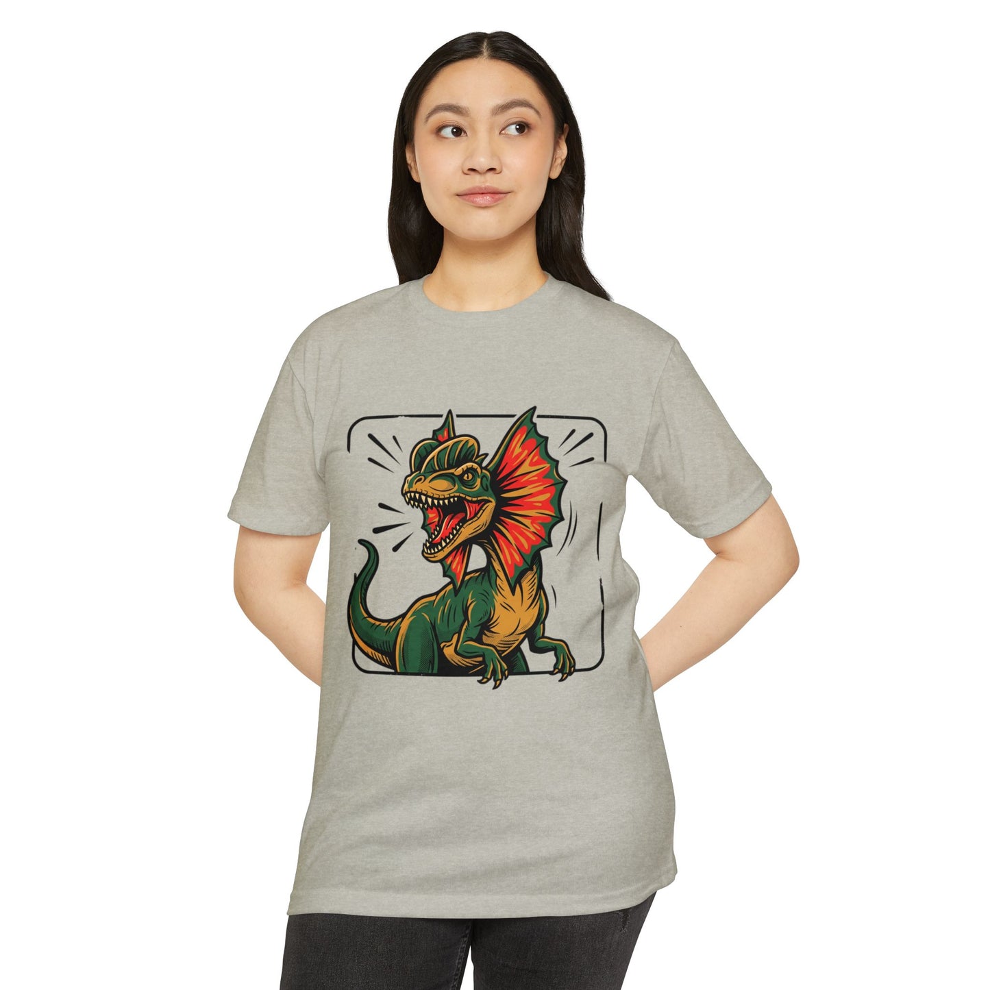 Frilled Lizard Dino Tee — Colorful Frill Graphic T-Shirt