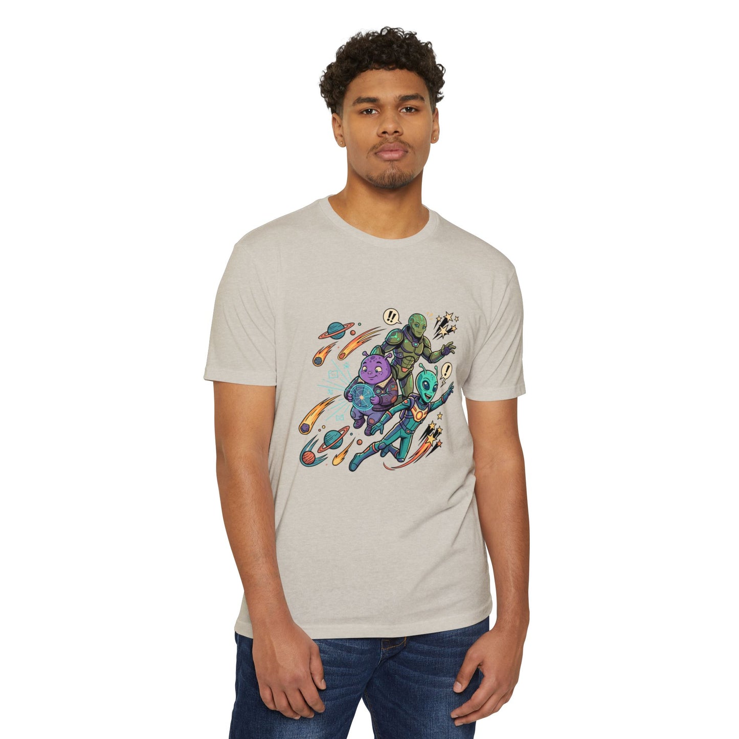 Alien Skate Crew T-Shirt — Retro Space Skateboarding Graphic Tee