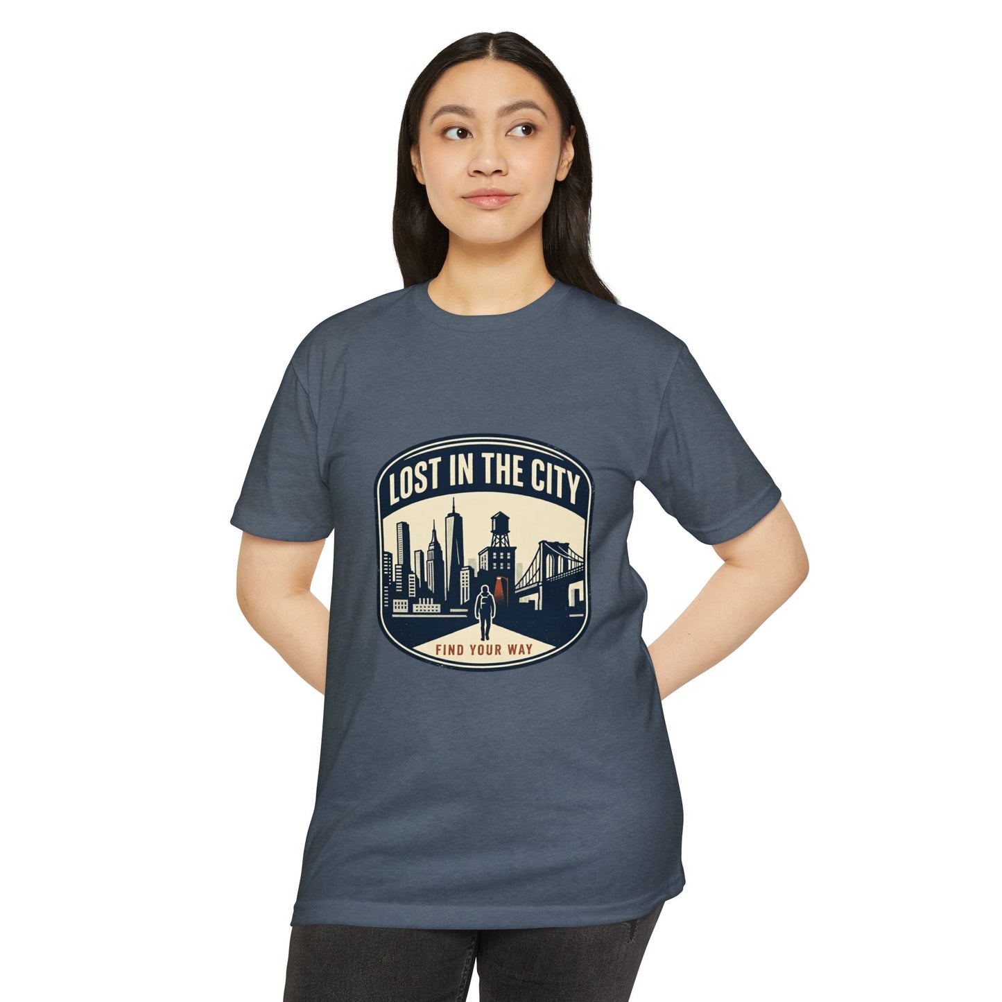 Find Your Way Vintage Urban Skyline T-Shirt