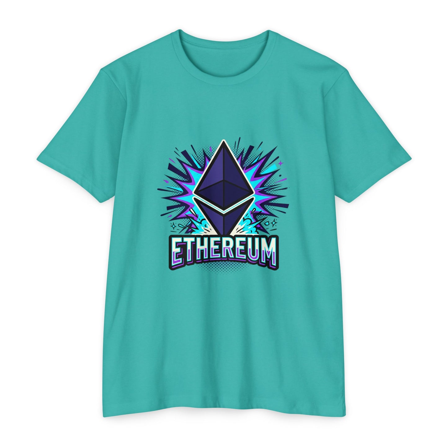 Ethereum Crypto Logo T-Shirt — Retro Neon Blockchain Tee