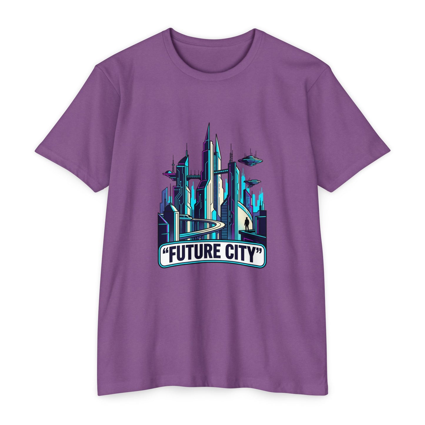Future City Retro Futuristic Skyline T-Shirt