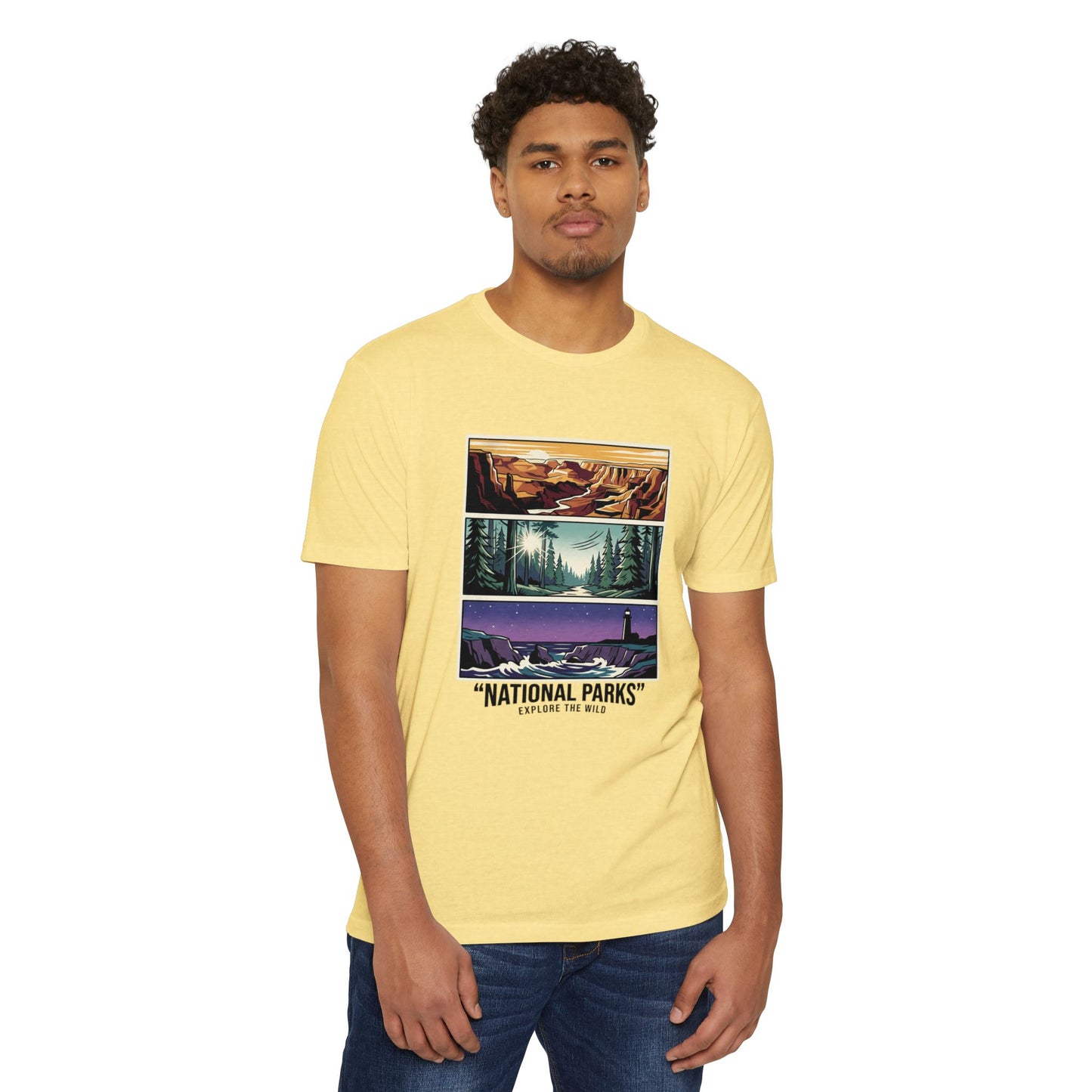 National Parks Scenic Panels T-Shirt — Explore the Wild Graphic Tee