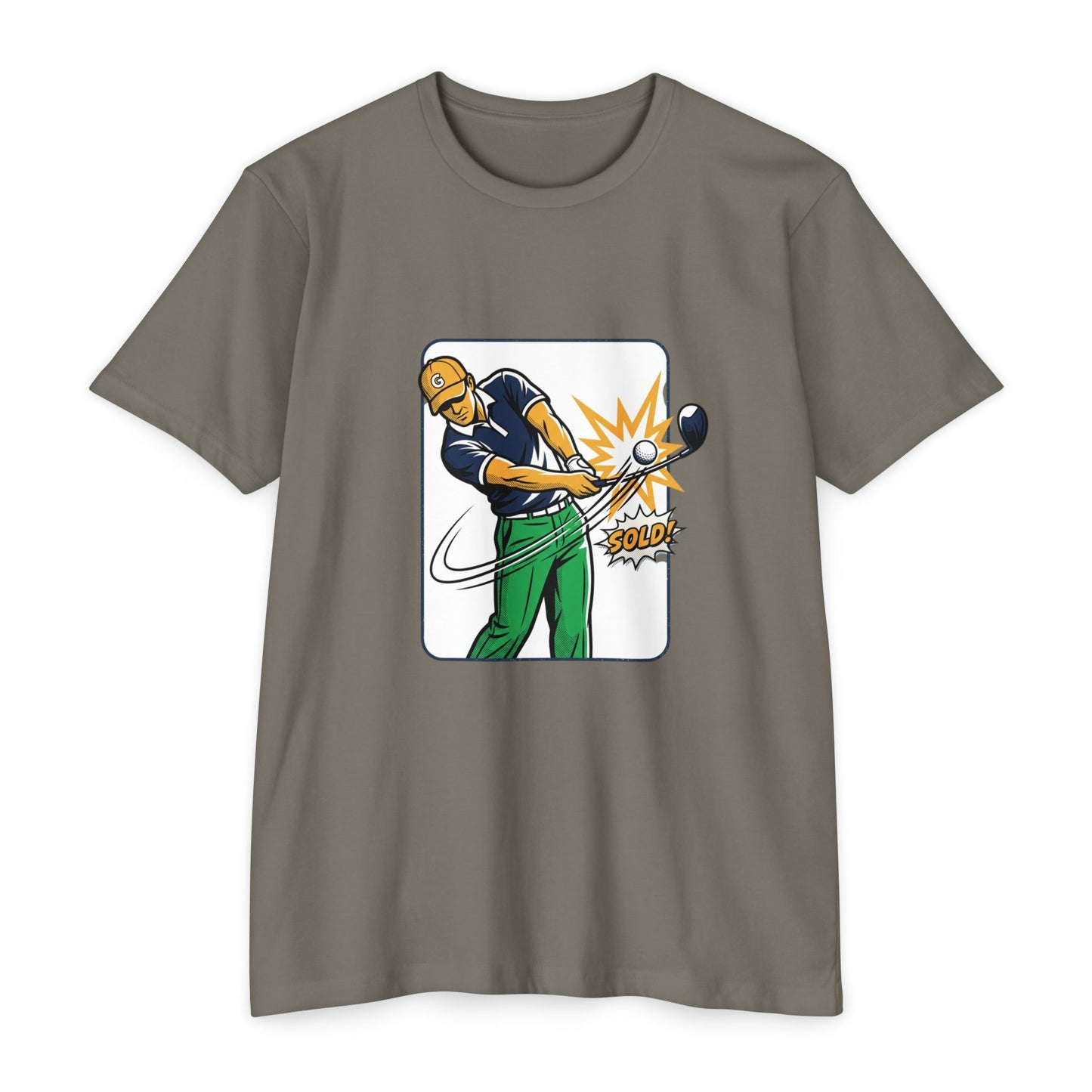 Solid Golfer Illustration Golf Swing T-Shirt