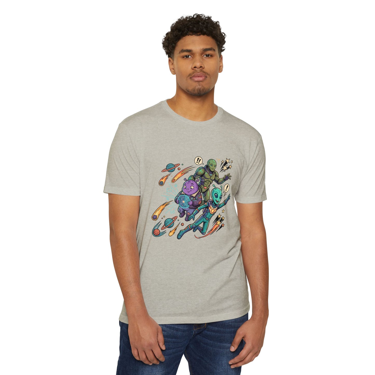 Alien Skate Crew T-Shirt — Retro Space Skateboarding Graphic Tee