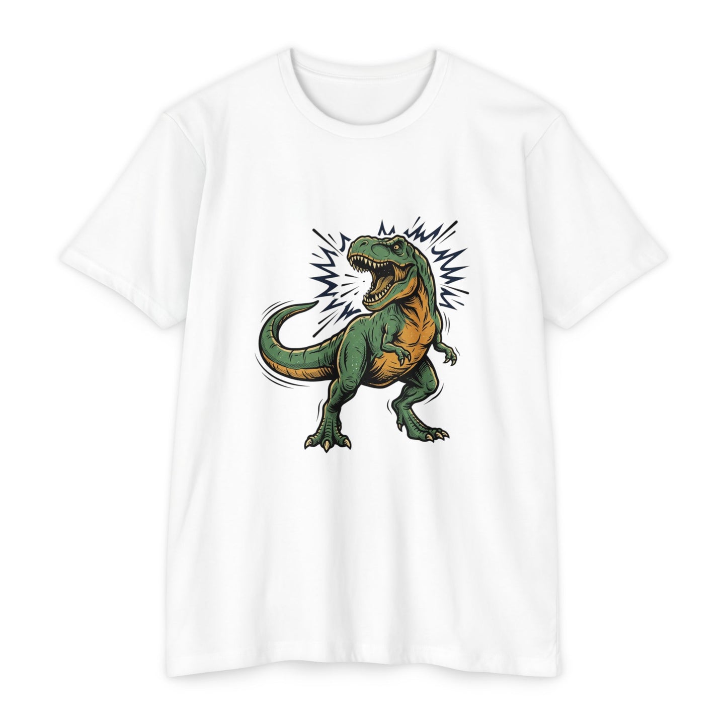 Camiseta — Camiseta retro con ilustración de T-Rex rugiendo