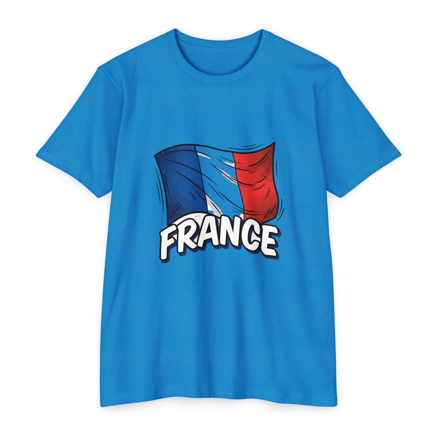 France Flag Retro Waving Tricolor T-Shirt