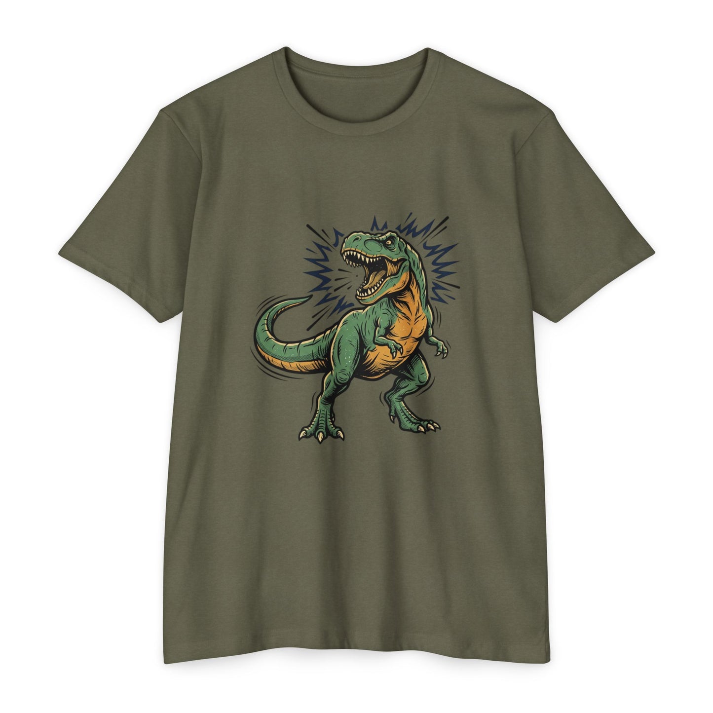 Camiseta — Camiseta retro con ilustración de T-Rex rugiendo