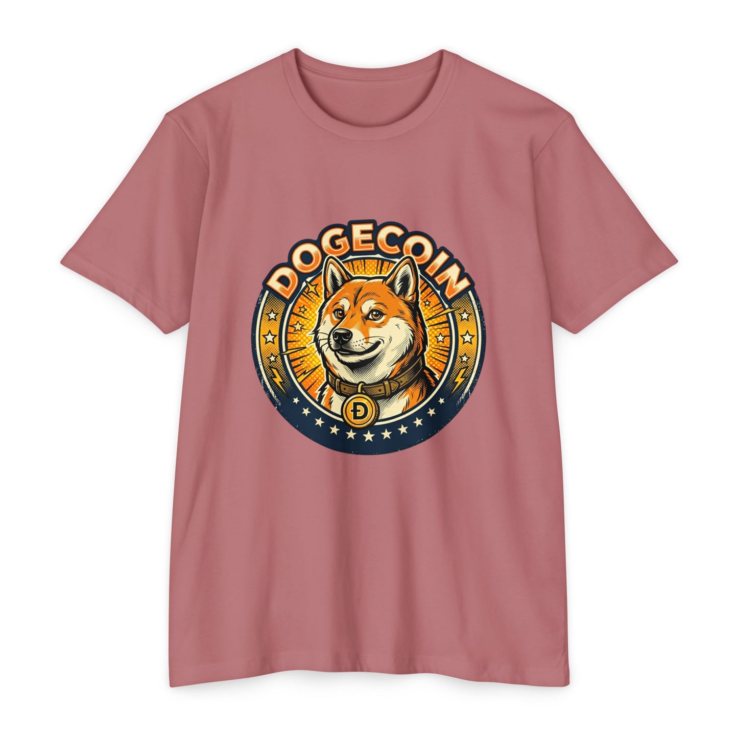 Dogecoin Coin Logo T‑Shirt — Retro Shiba Inu Crypto Tee