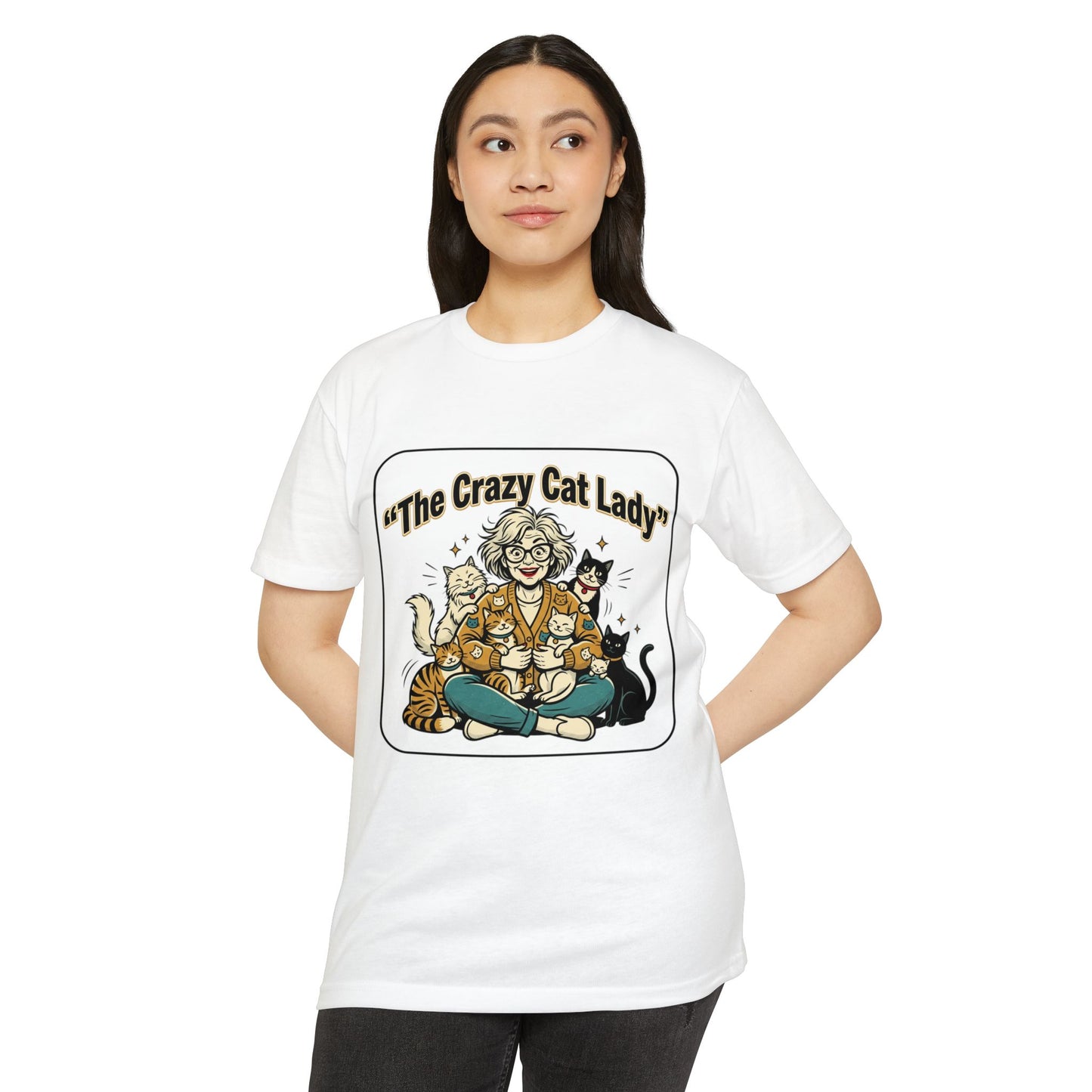 Crazy Cat Lady Retro Cat Mom T-Shirt