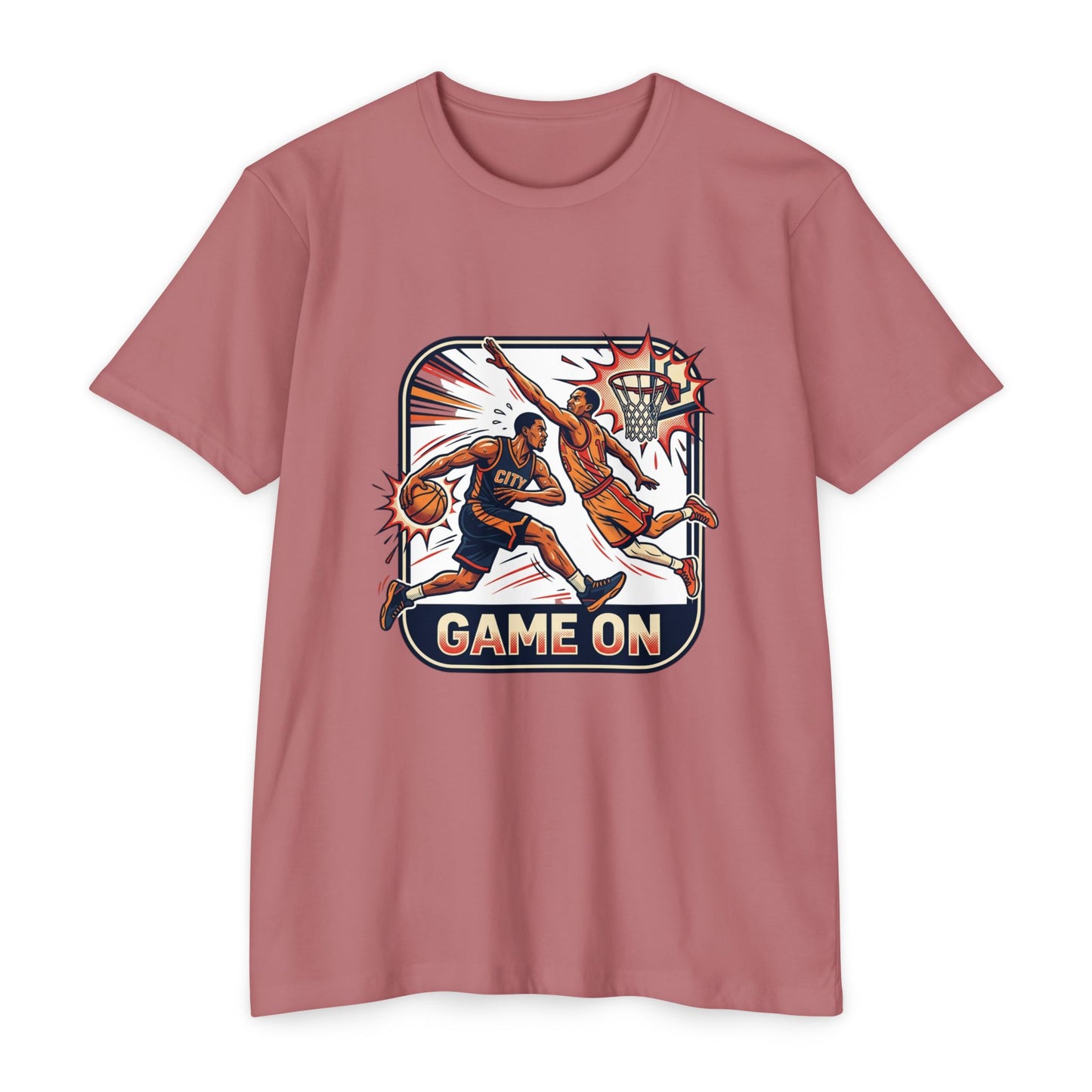 Basketball T-Shirt — Retro 'Game On' Dunk Design