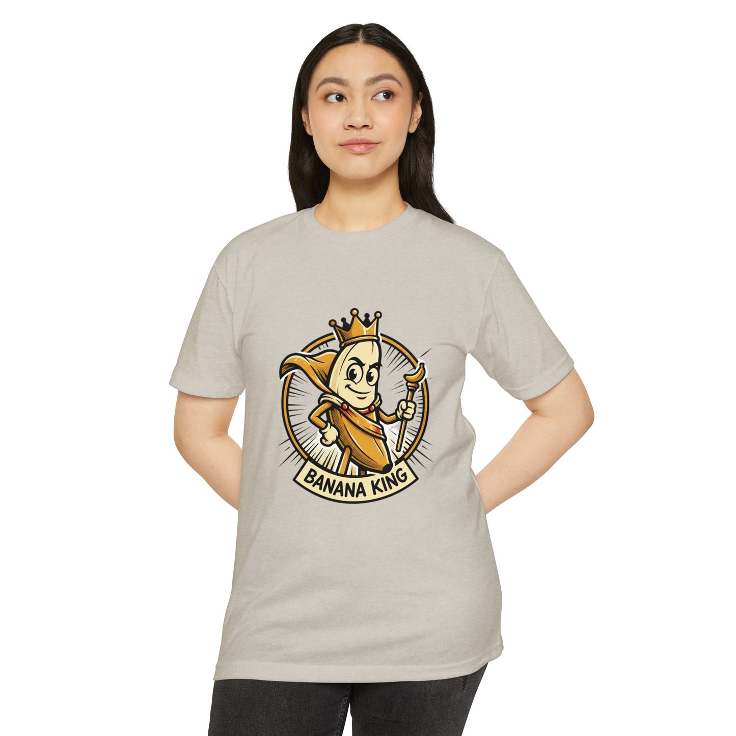 Banana King Retro Graphic T-Shirt — Vintage Fruit Mascot Tee