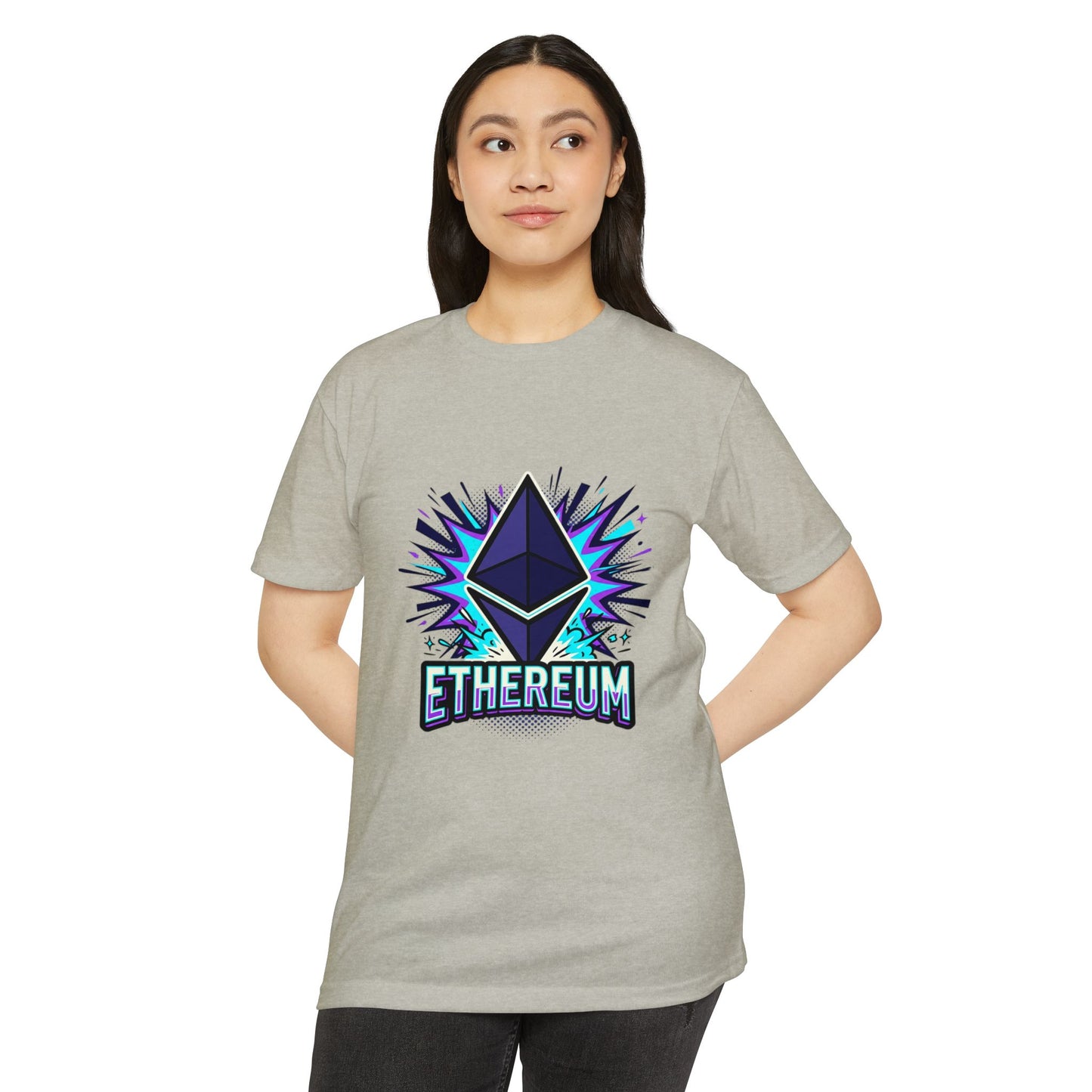 Ethereum Crypto Logo T-Shirt — Retro Neon Blockchain Tee
