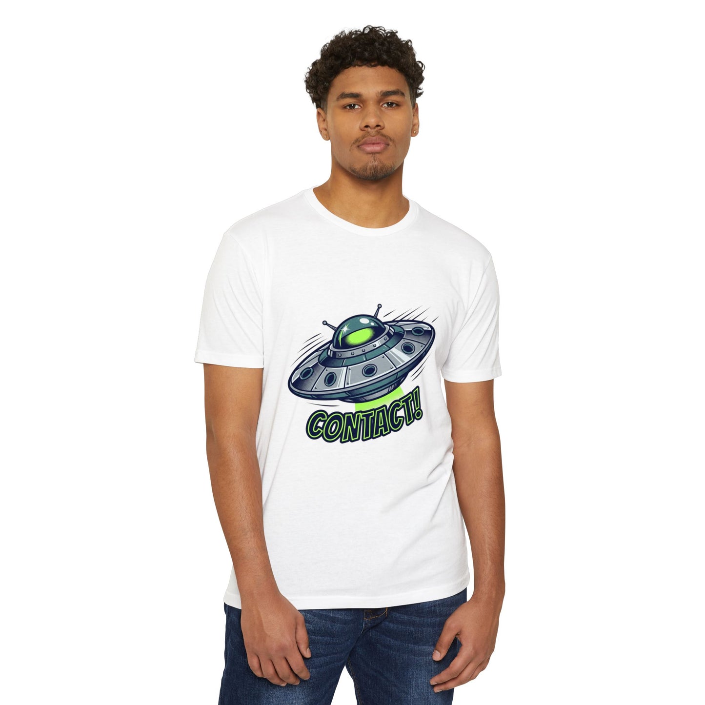 UFO Contact T-Shirt — Alien Spaceship Graphic Tee