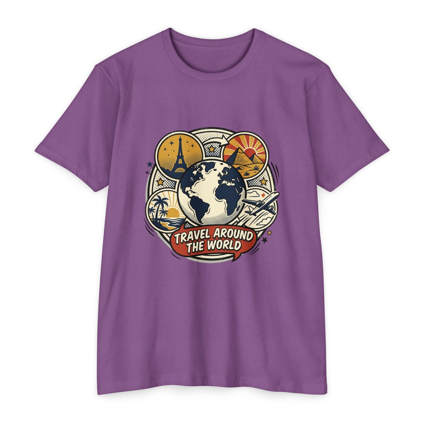 Vintage 'Travel Around The World' Globe Adventure T-Shirt