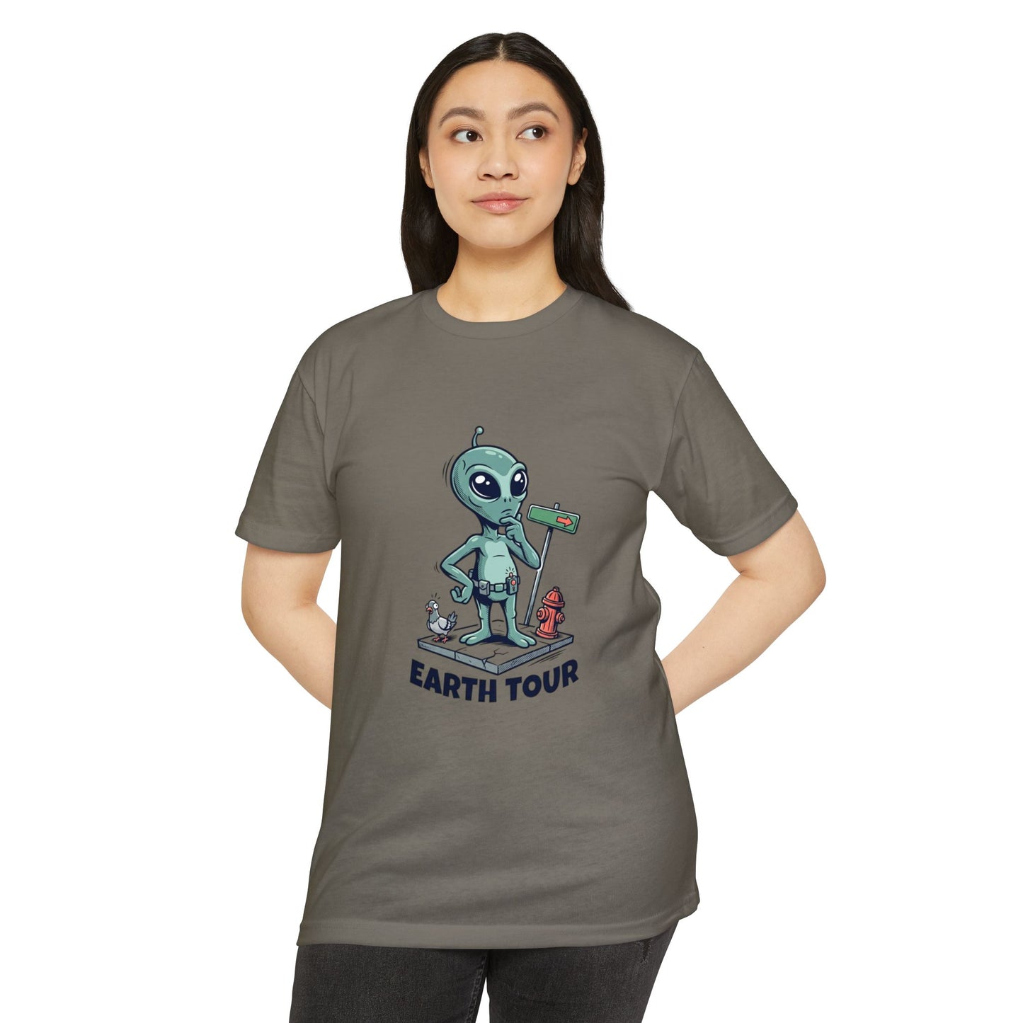 Alien 'Earth Tour' T-Shirt — Cute Space Visitor Graphic Tee