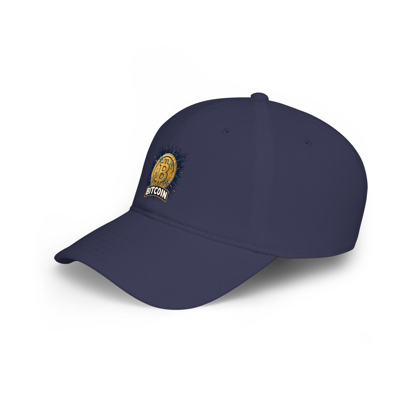 Bitcoin Sunburst Low Profile Baseball Cap — Crypto Logo Hat