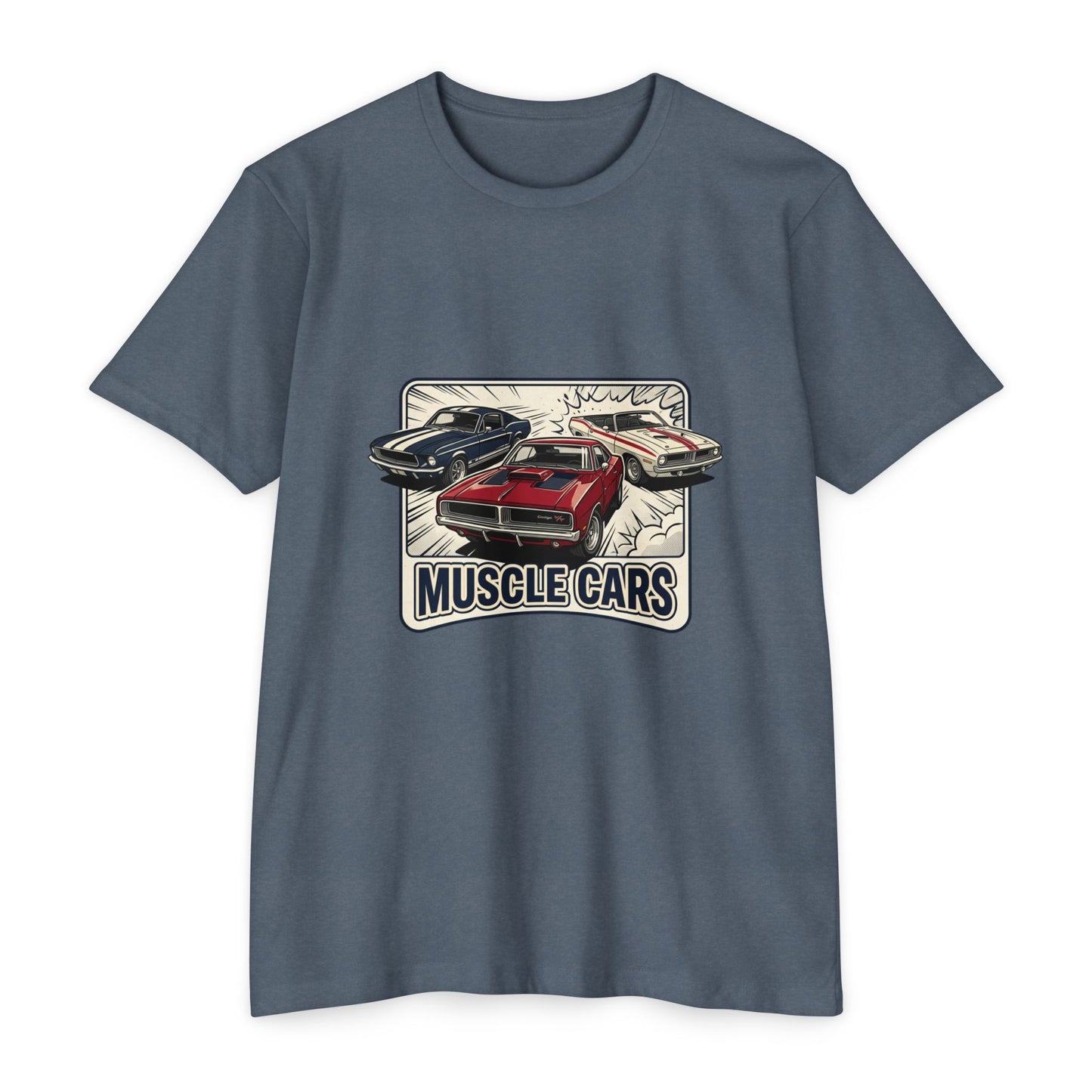 Retro Muscle Cars Graphic T-Shirt — Vintage Hot Rod Design