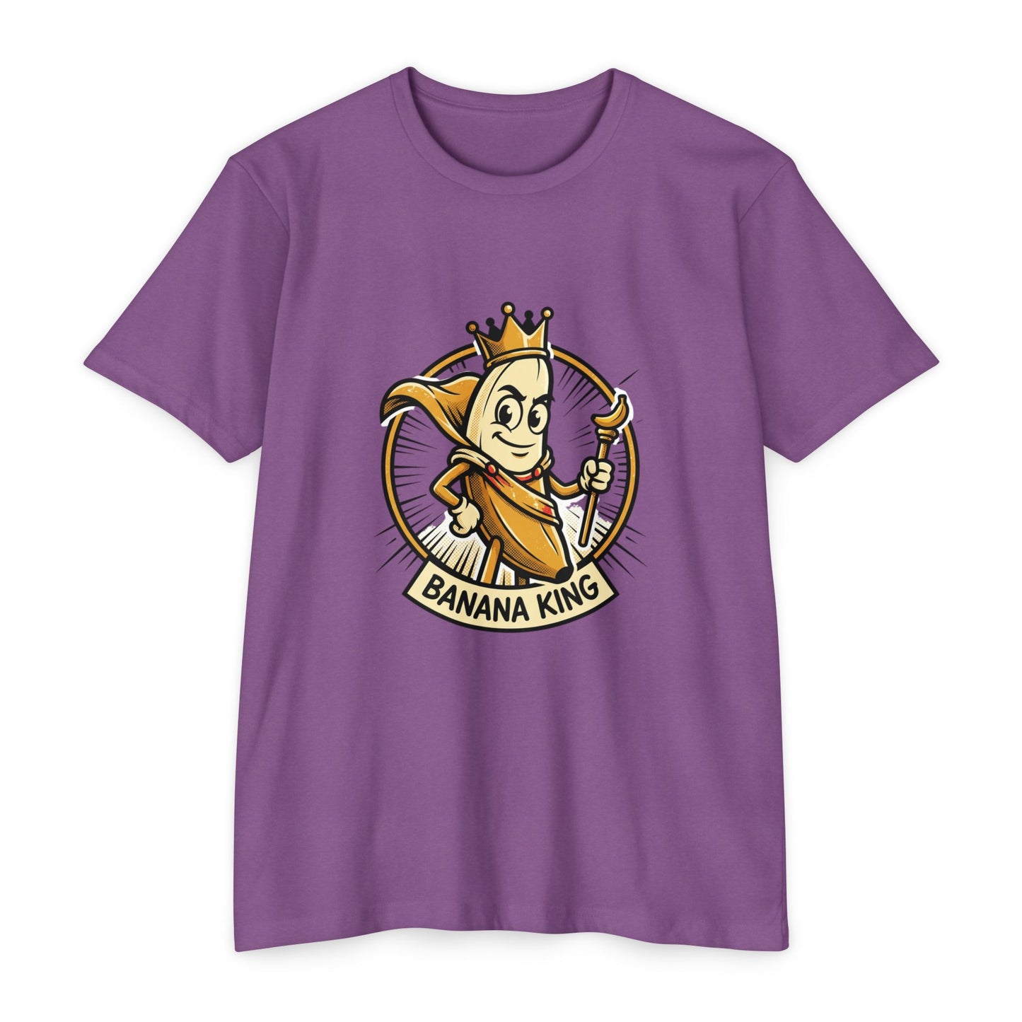 Banana King Retro Graphic T-Shirt — Vintage Fruit Mascot Tee