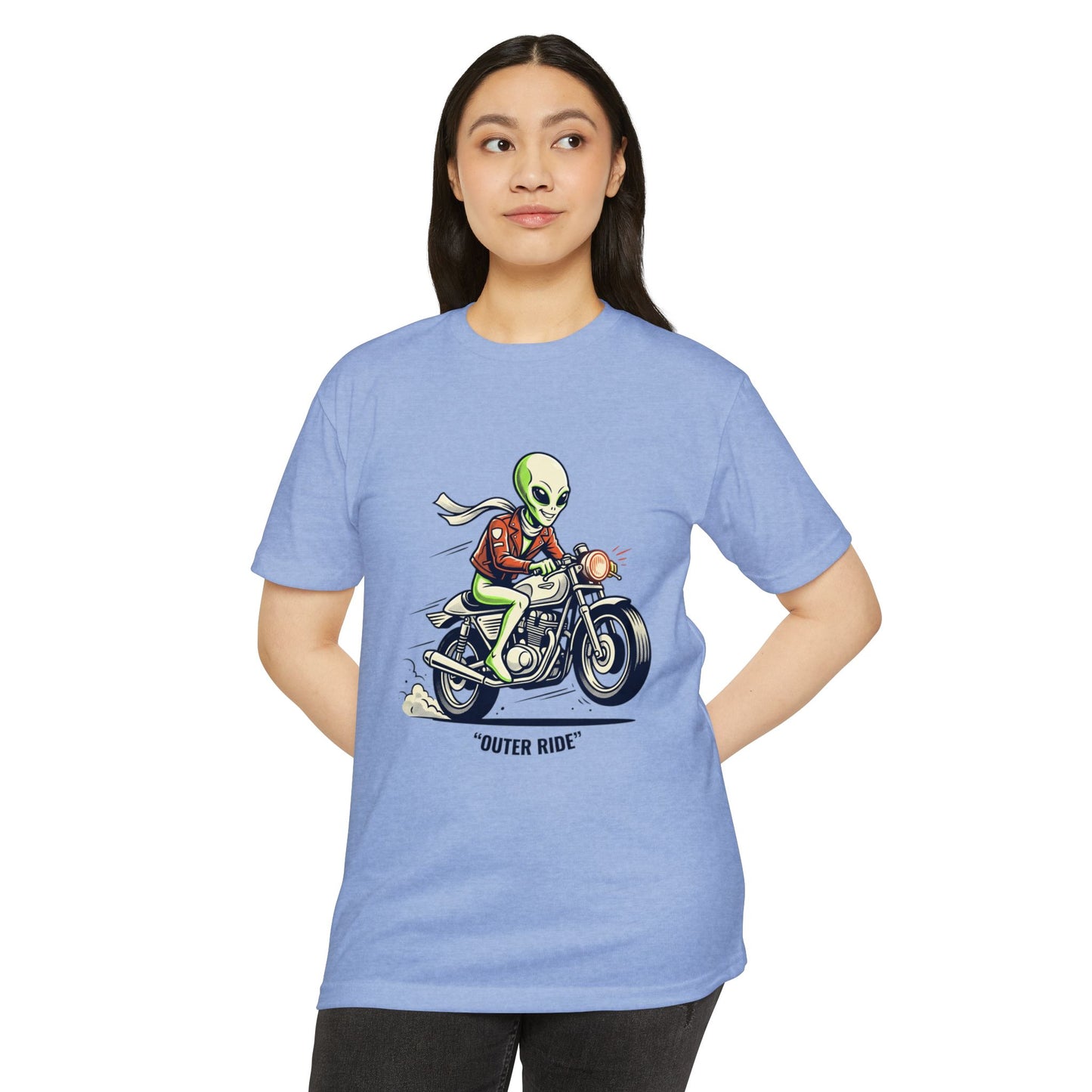 Alien Motorcyclist "Outer Ride" T-Shirt