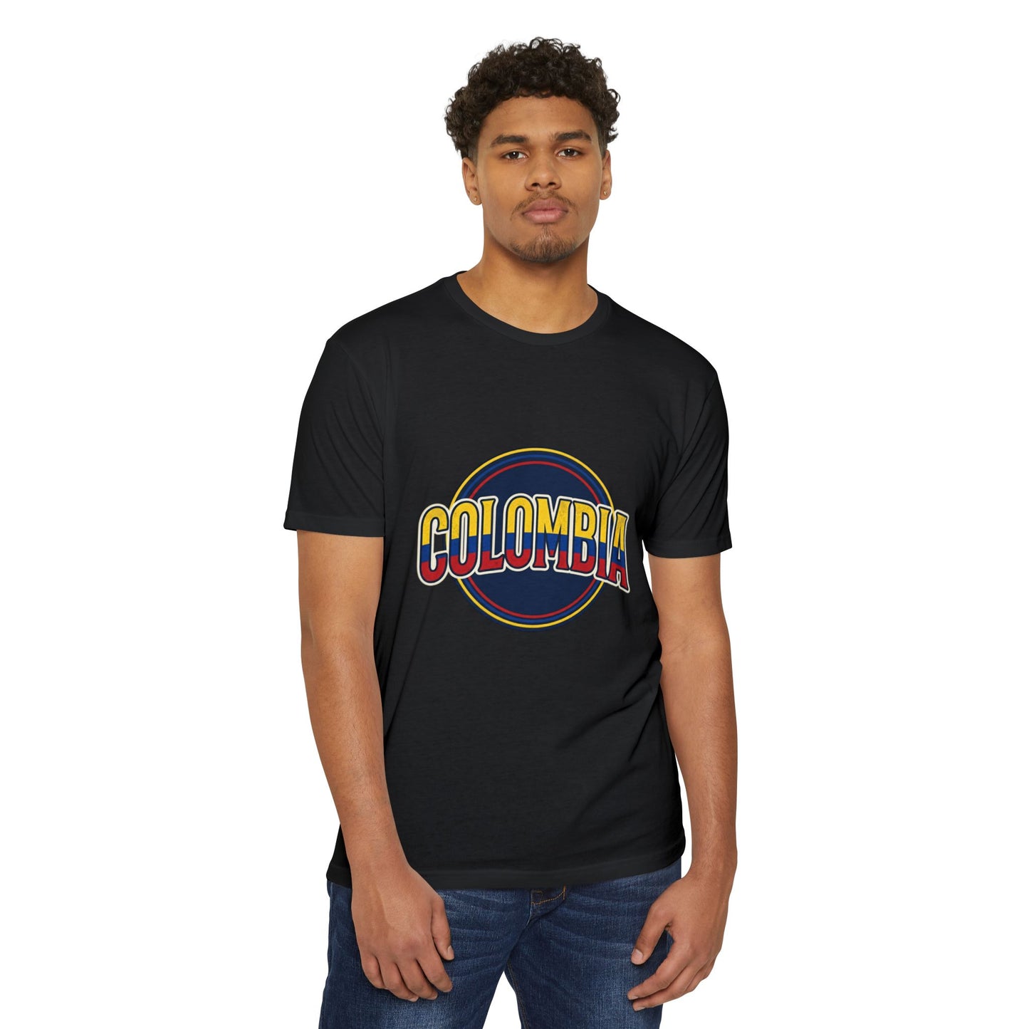 Colombia Retro Circle Vintage Flag Travel T-Shirt