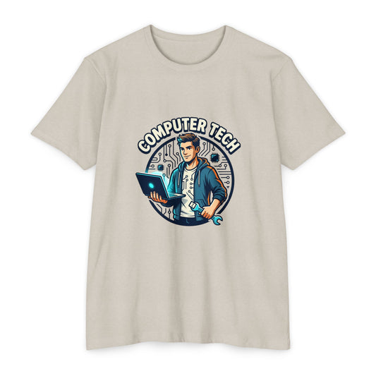 Computer Tech T-Shirt — Retro IT Technician Graphic Tee