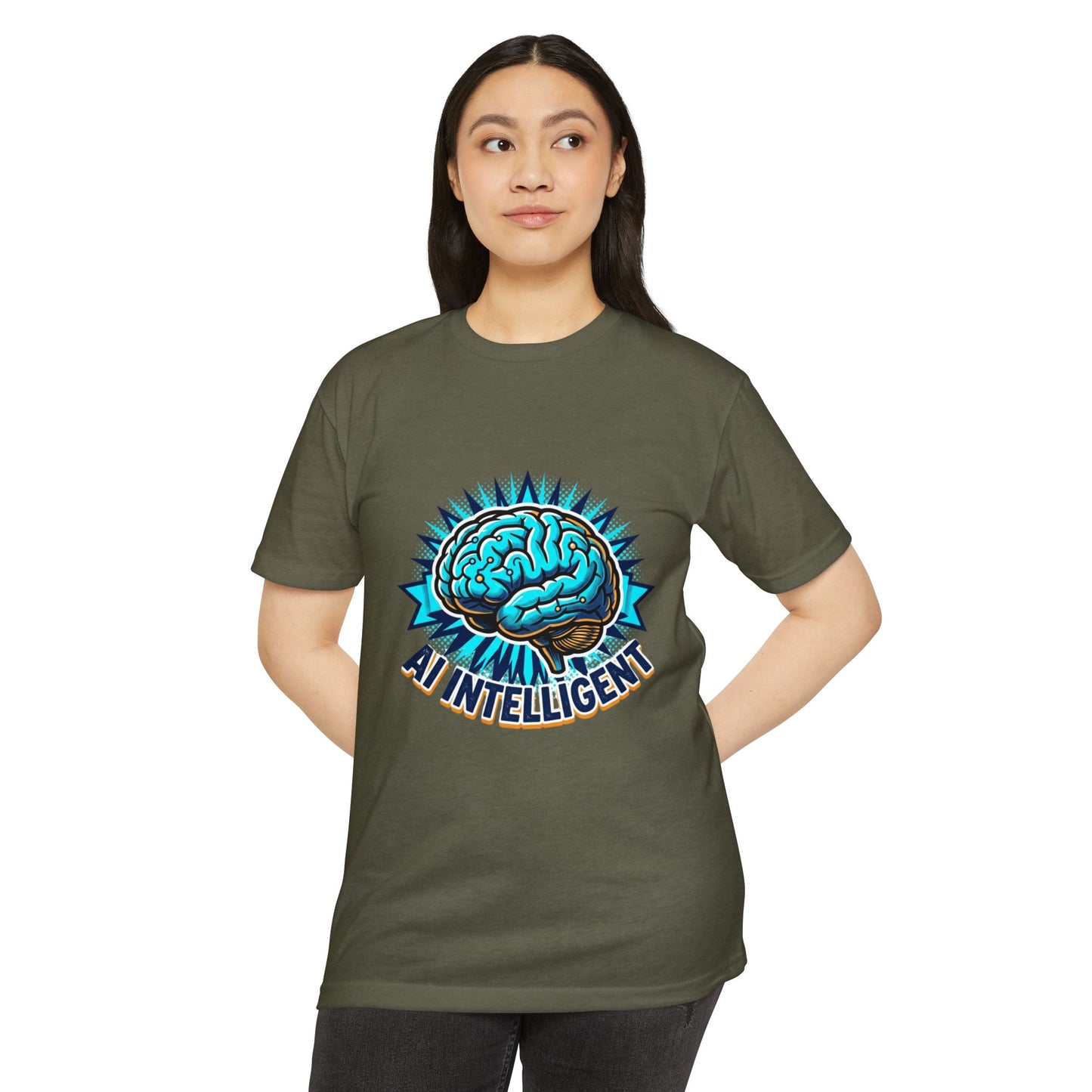 AI Intelligent Brain Graphic T-Shirt — Futuristic Tech Design for AI Enthusiasts