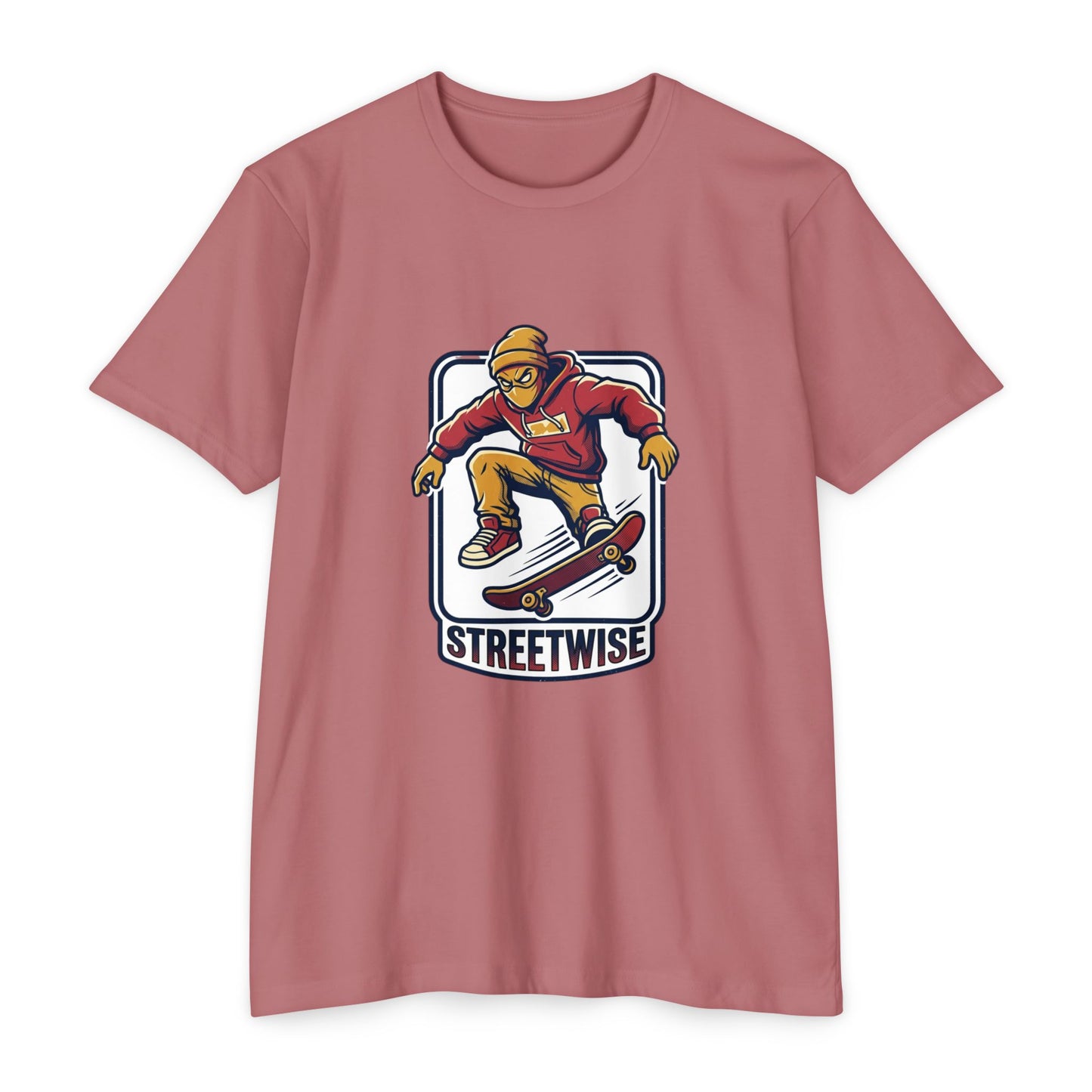 Retro Skateboarder Streetwise T‑Shirt — Vintage Skate Graphic Tee