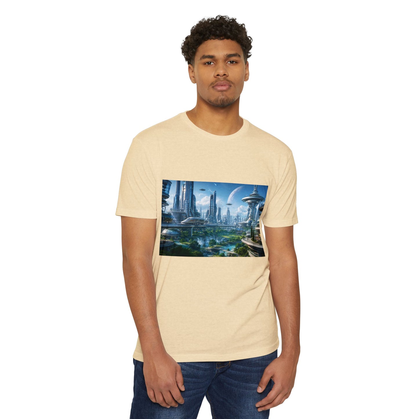 Futuristic Cityscape Sci‑Fi Skyline T-Shirt
