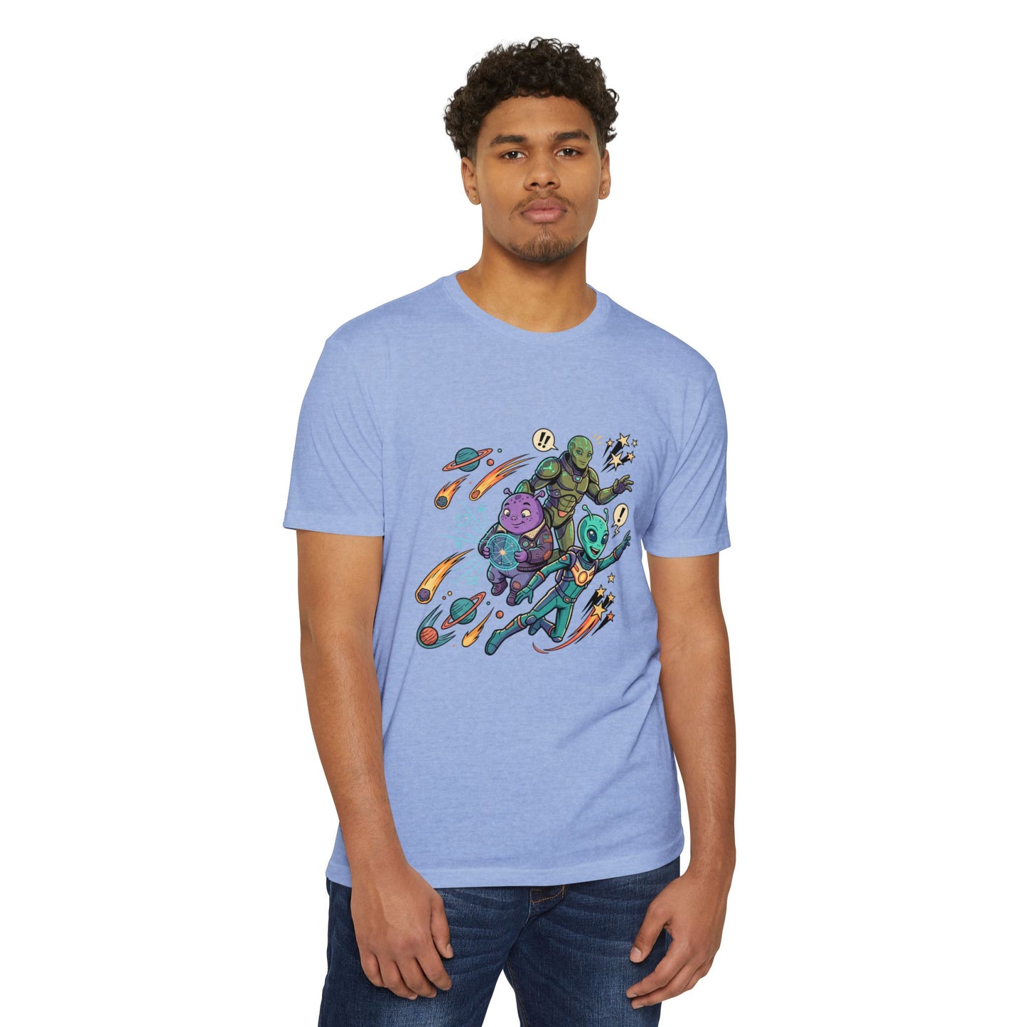 Alien Skate Crew T-Shirt — Retro Space Skateboarding Graphic Tee