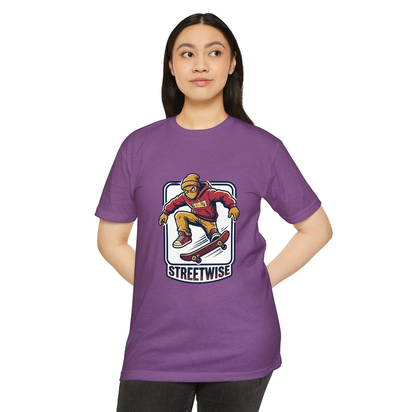 Retro Skateboarder Streetwise T‑Shirt — Vintage Skate Graphic Tee