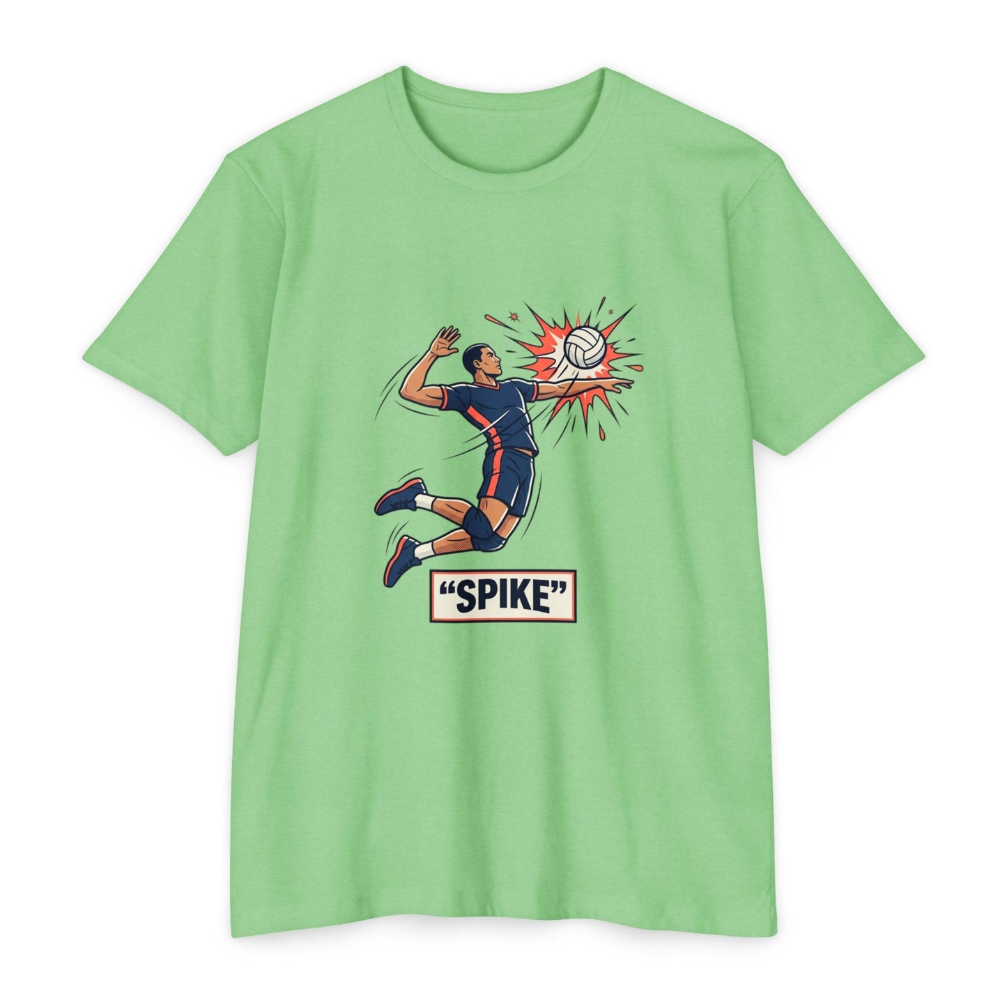 Volleyball Spike Graphic T-Shirt — Retro Player Illustration Tee
