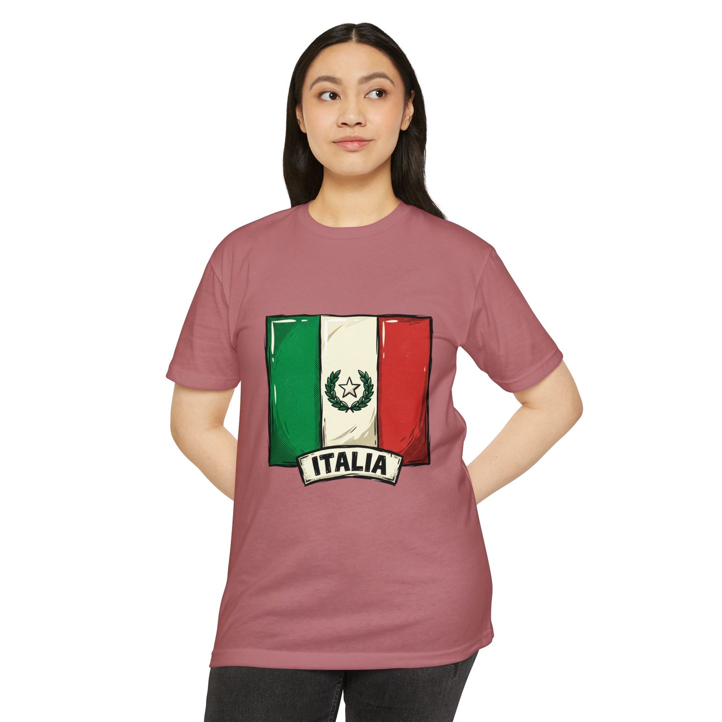 Italian Flag Vintage Crest T-Shirt — Italia Graphic Tee