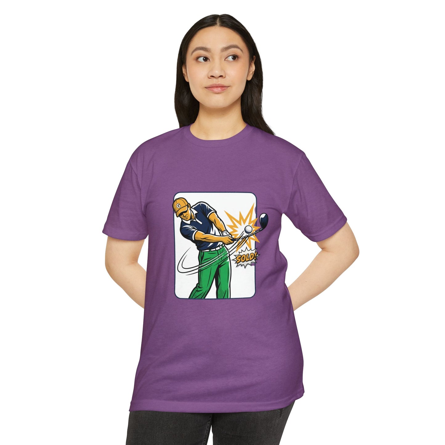 Solid Golfer Illustration Golf Swing T-Shirt
