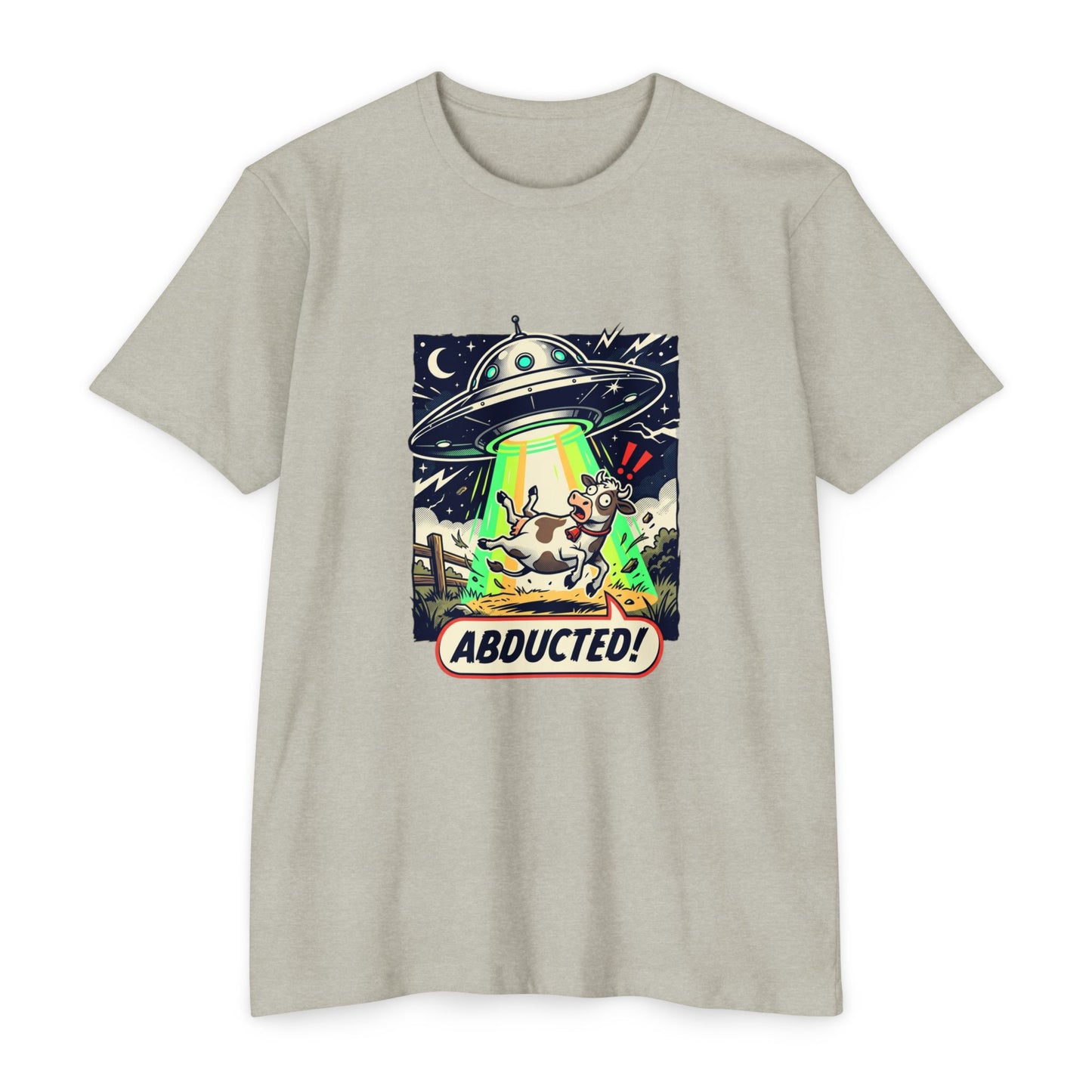 Abducted! Alien UFO Retro Sci‑Fi Graphic T-Shirt