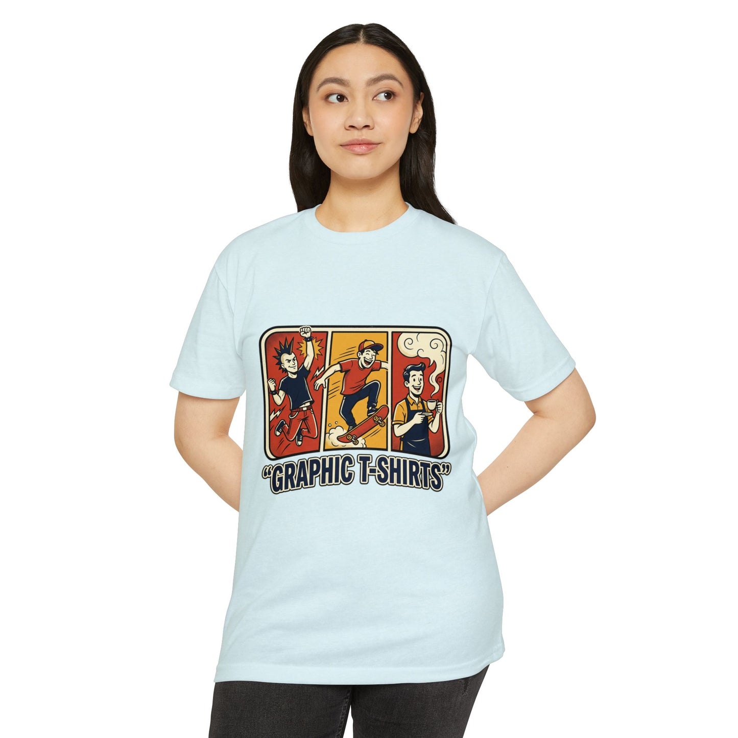 Retro Skateboard Graphic T-Shirt — Vintage Cartoon Skate Tee