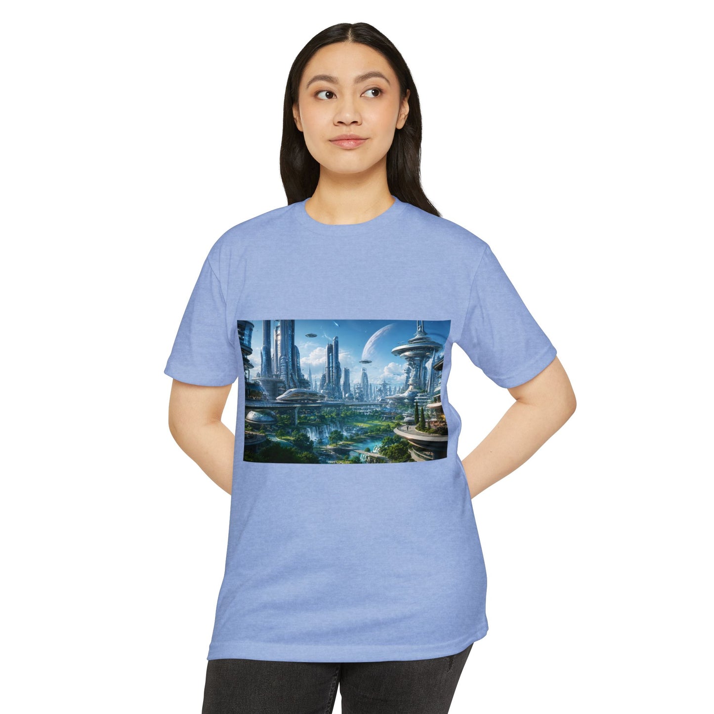 Futuristic Cityscape Sci‑Fi Skyline T-Shirt