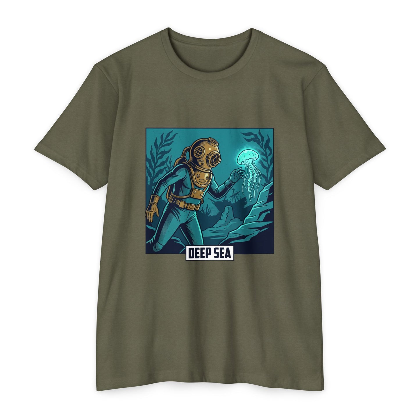 Deep Sea Diver Vintage Helmet Scuba T-Shirt