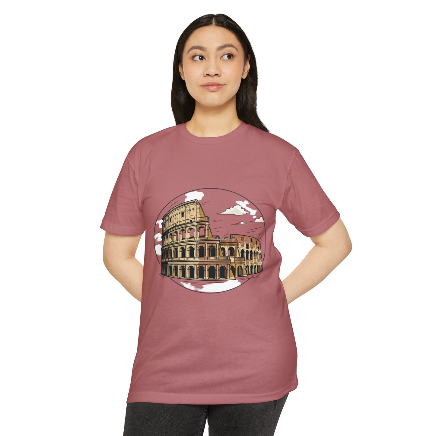 Colosseum Illustration Vintage Rome Travel T-Shirt