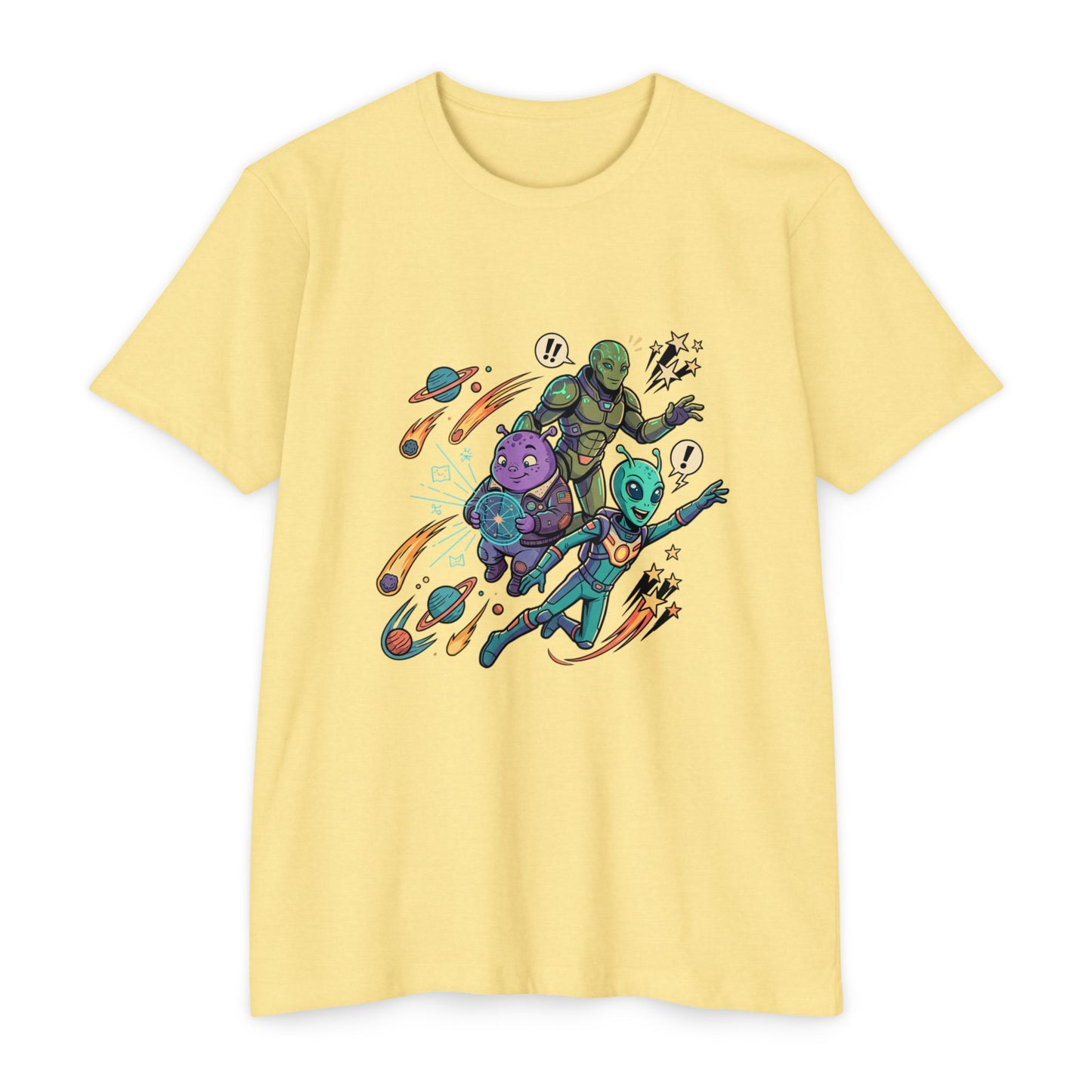 Alien Skate Crew T-Shirt — Retro Space Skateboarding Graphic Tee