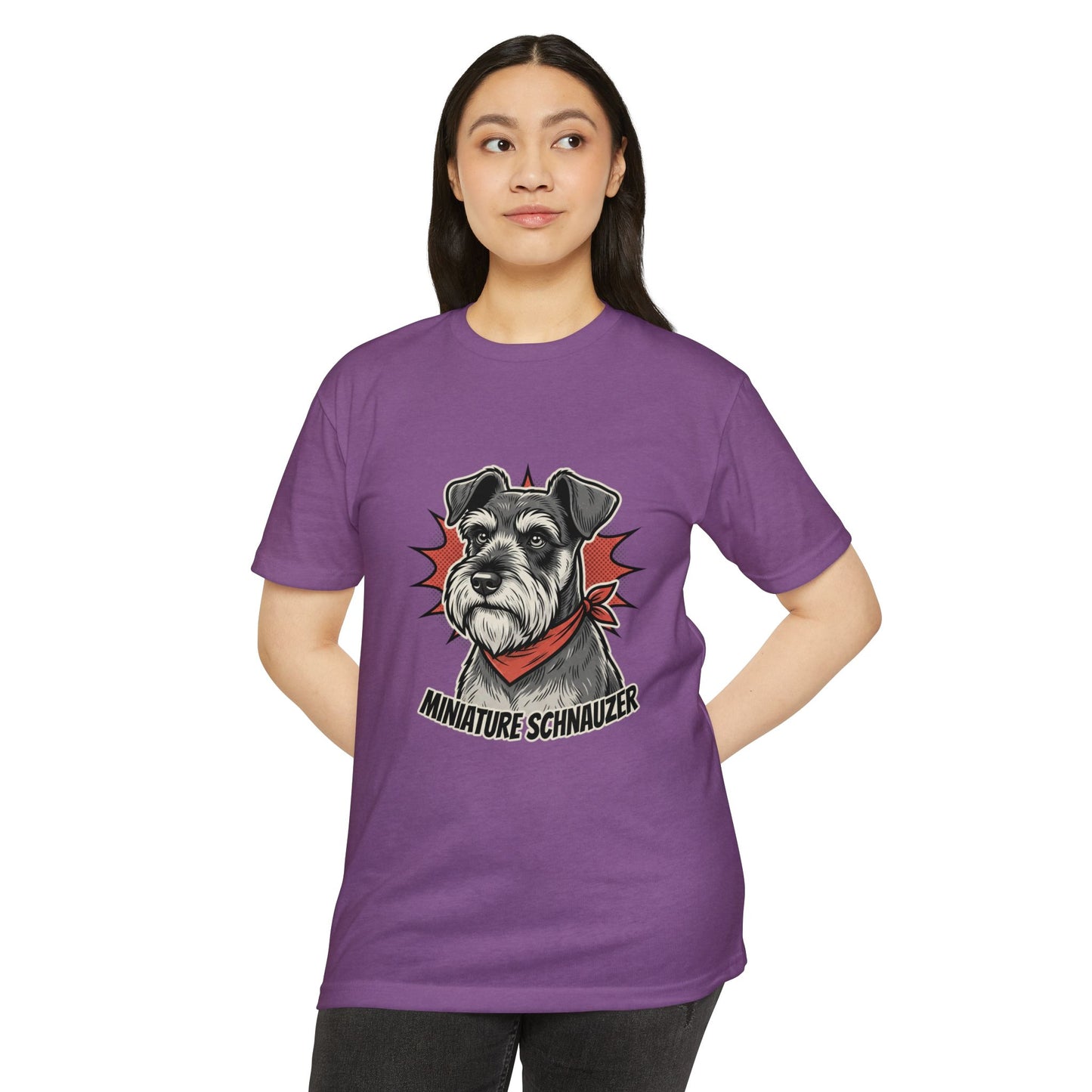Miniature Schnauzer Portrait Retro Bandana T-Shirt