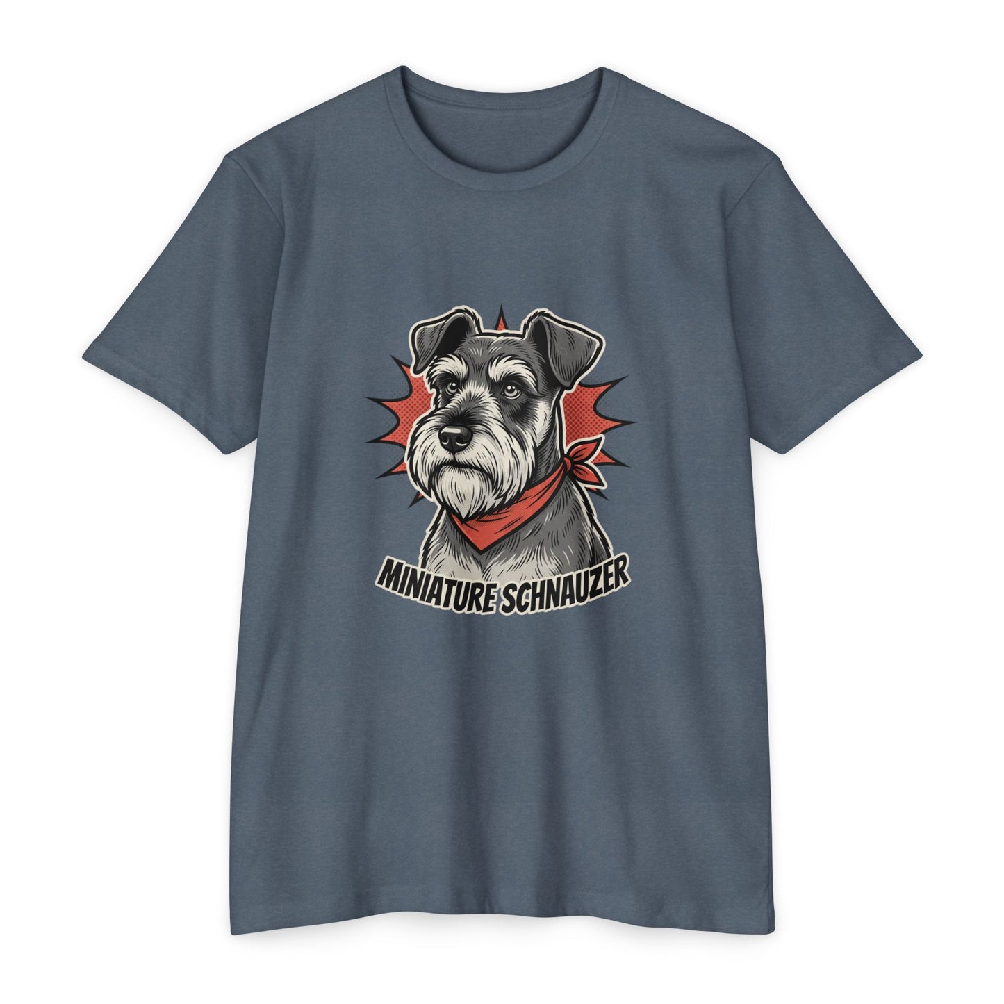 Miniature Schnauzer Portrait Retro Bandana T-Shirt