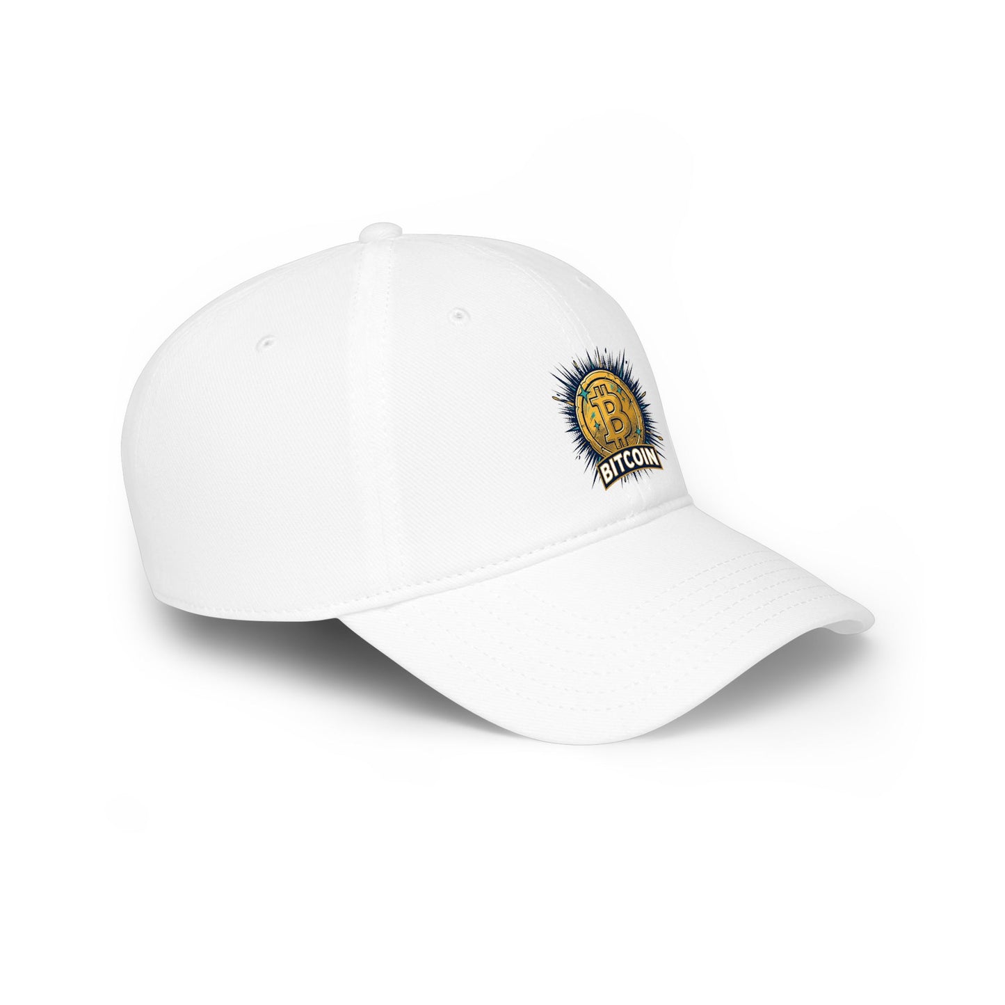 Bitcoin Sunburst Low Profile Baseball Cap — Crypto Logo Hat