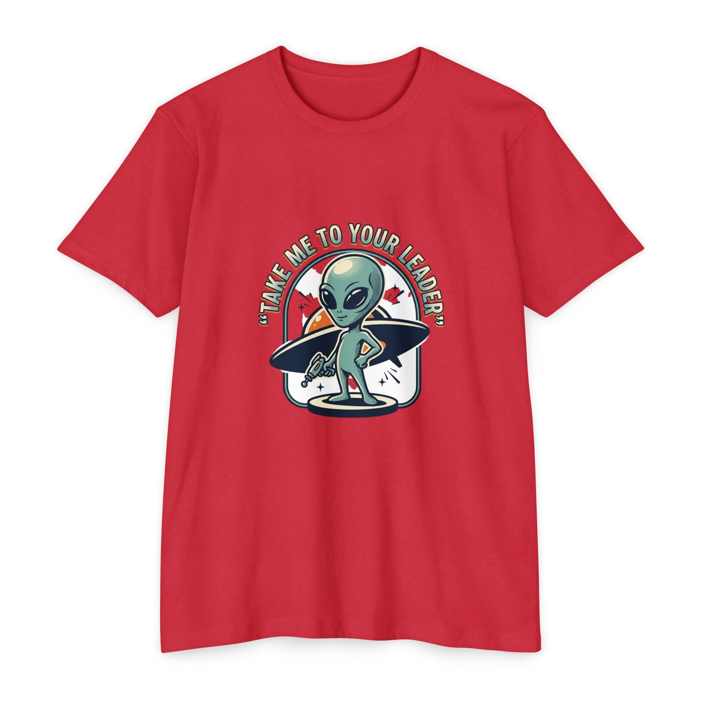 Alien Surfer T-Shirt — "Take Me to Your Leader" Graphic Tee
